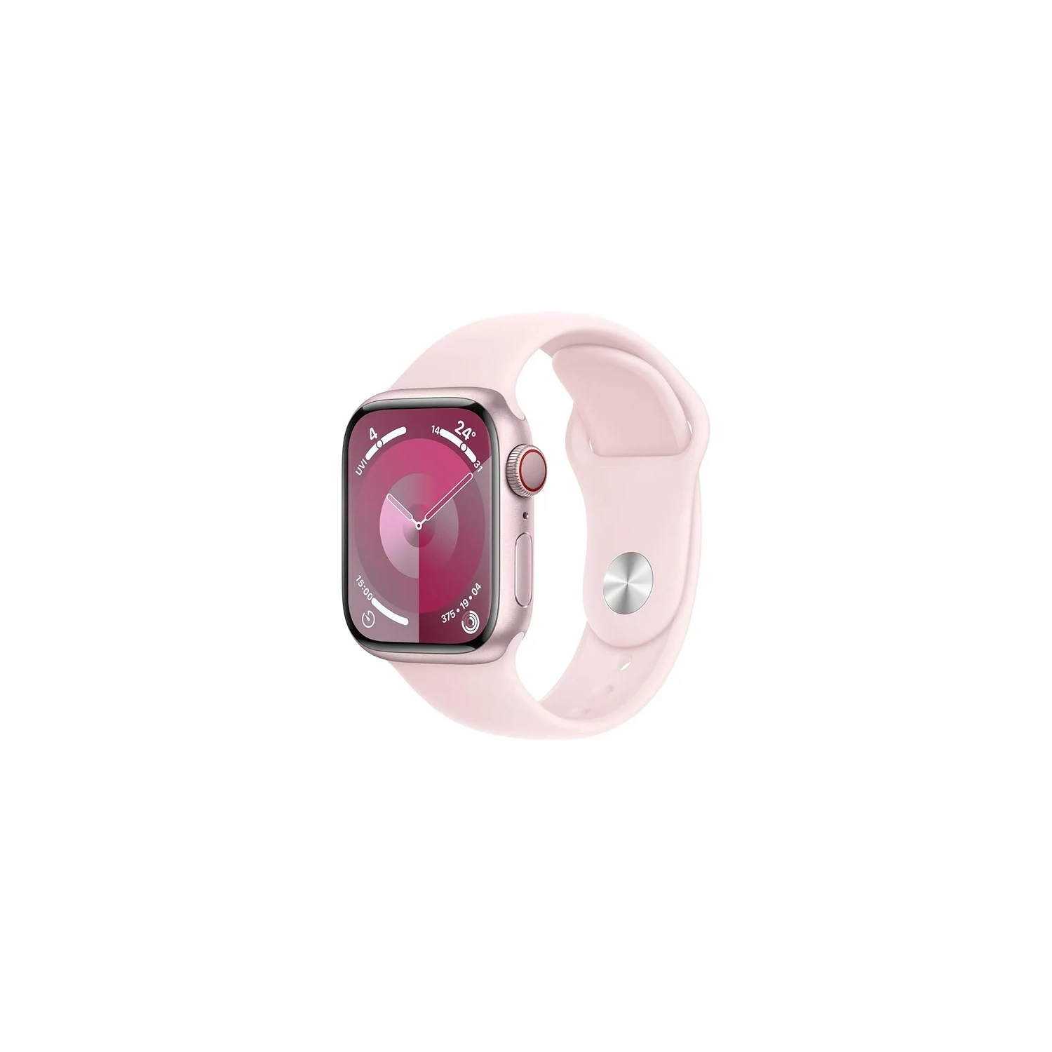 Apple montre Series 9 (GPS + Cellulaire) 41mm Boîtier en aluminium rose avec bande de sport rose - BRAND NEW