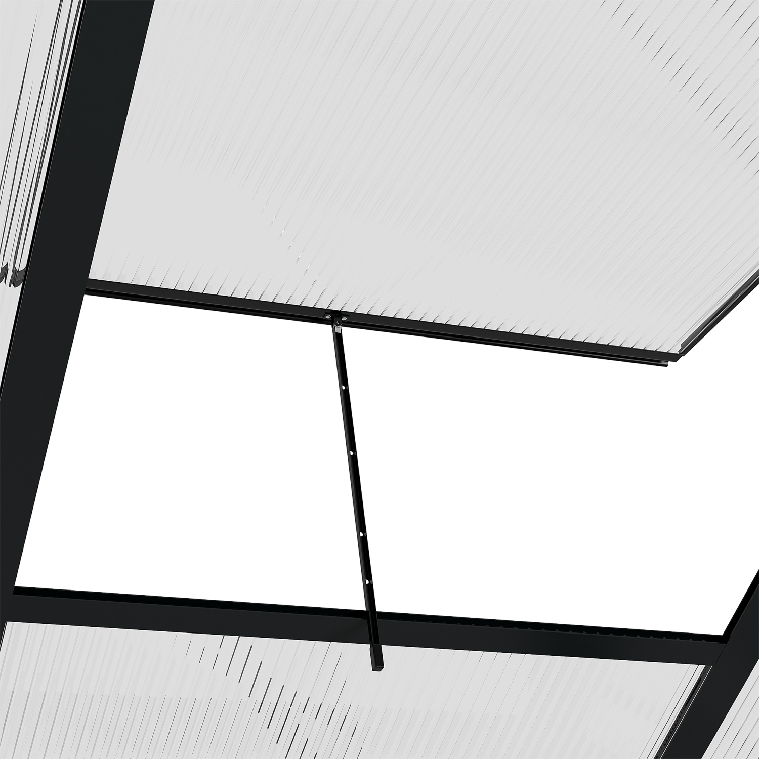 Greenhouse en polycarbonate Outsunny, 6 x 10 x 6,6 pi, ensemble de maison verte, plantes cultivées, cadre en feuille en aluminium galvanisé avec