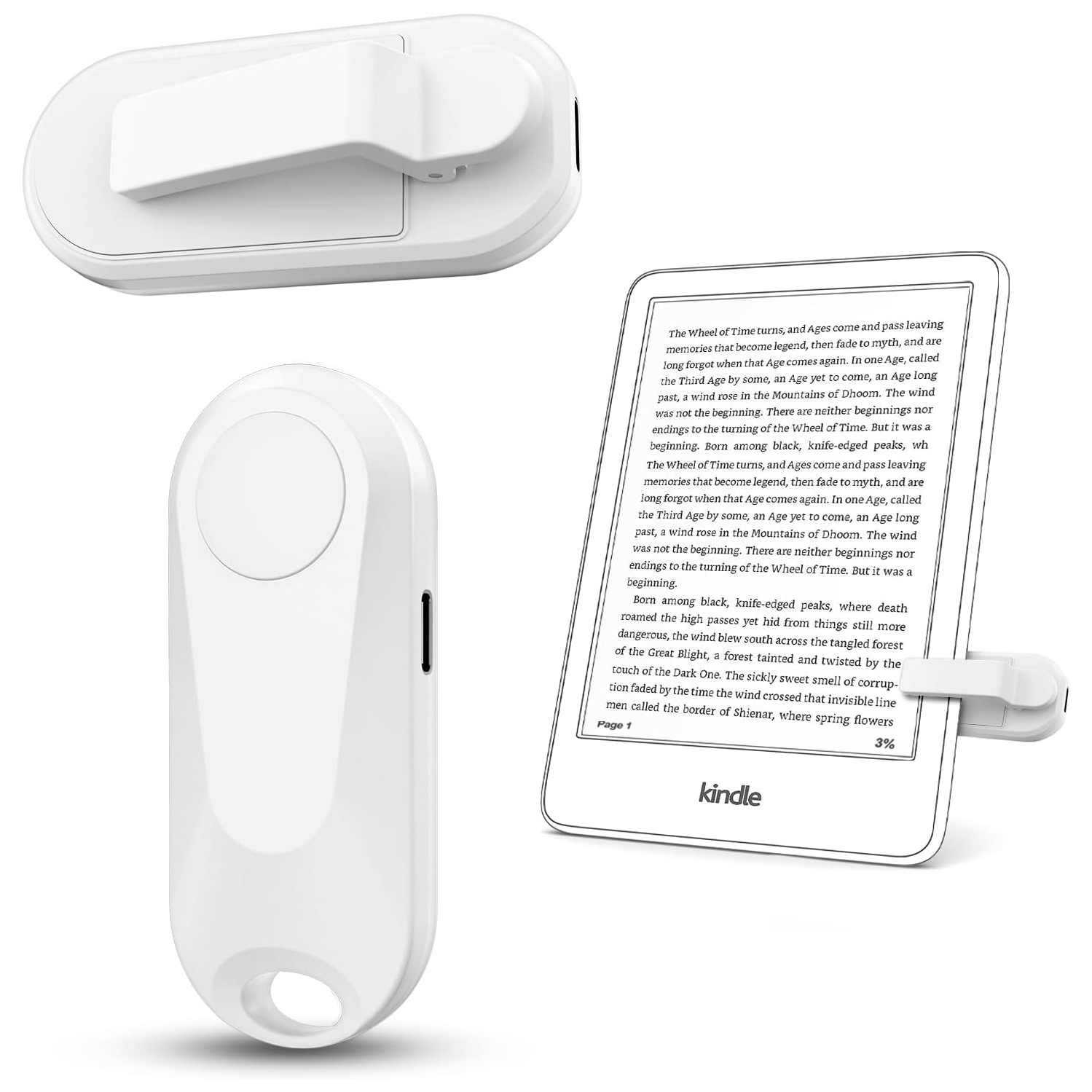 Télécommande Page Turner pour Kindle Paperwhite Oasis Liseuses Kobo, Page Turner Clicker pour tablettes iPad Lecture de romans, Obturateur de caméra