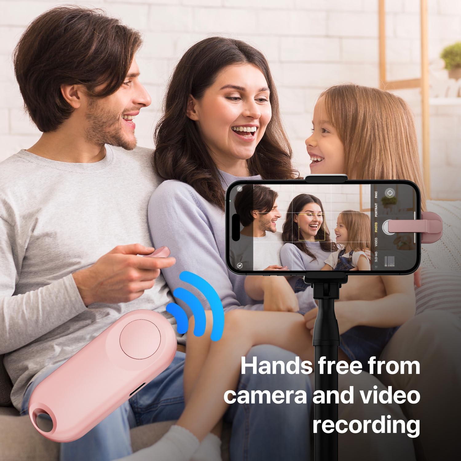 Remote Control Page Turner for Kindle Paperwhite Accessories Ipad Reading, iPhone Tablets Android Taking Photos Camera Video Recording Remote, Pink