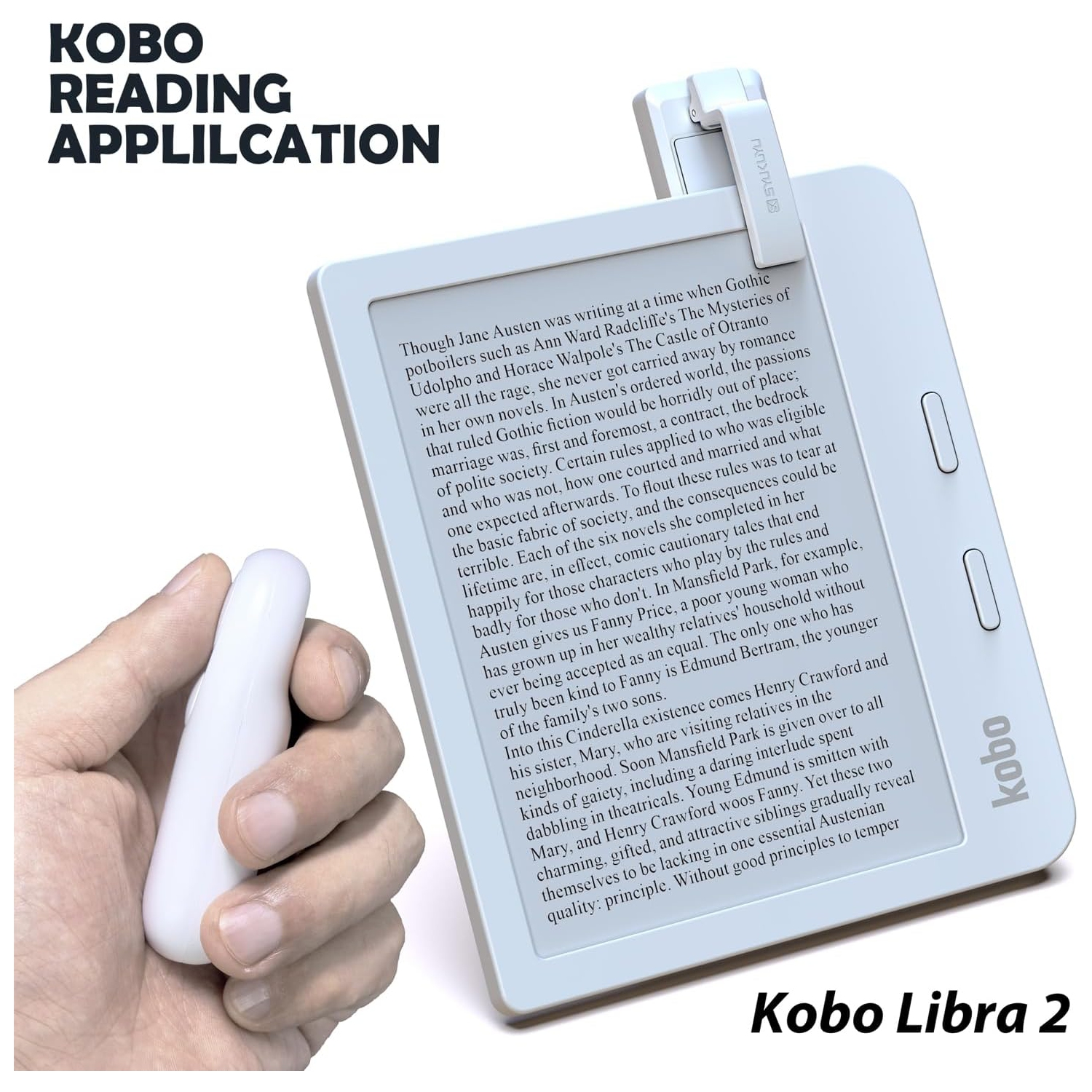 Page Turner for Kindle Paperwhite Oasis Kobo E-Readers Accessories, Remote Page Turner for Ipad Reading Comics, for Phone Taking Photos Camera, White