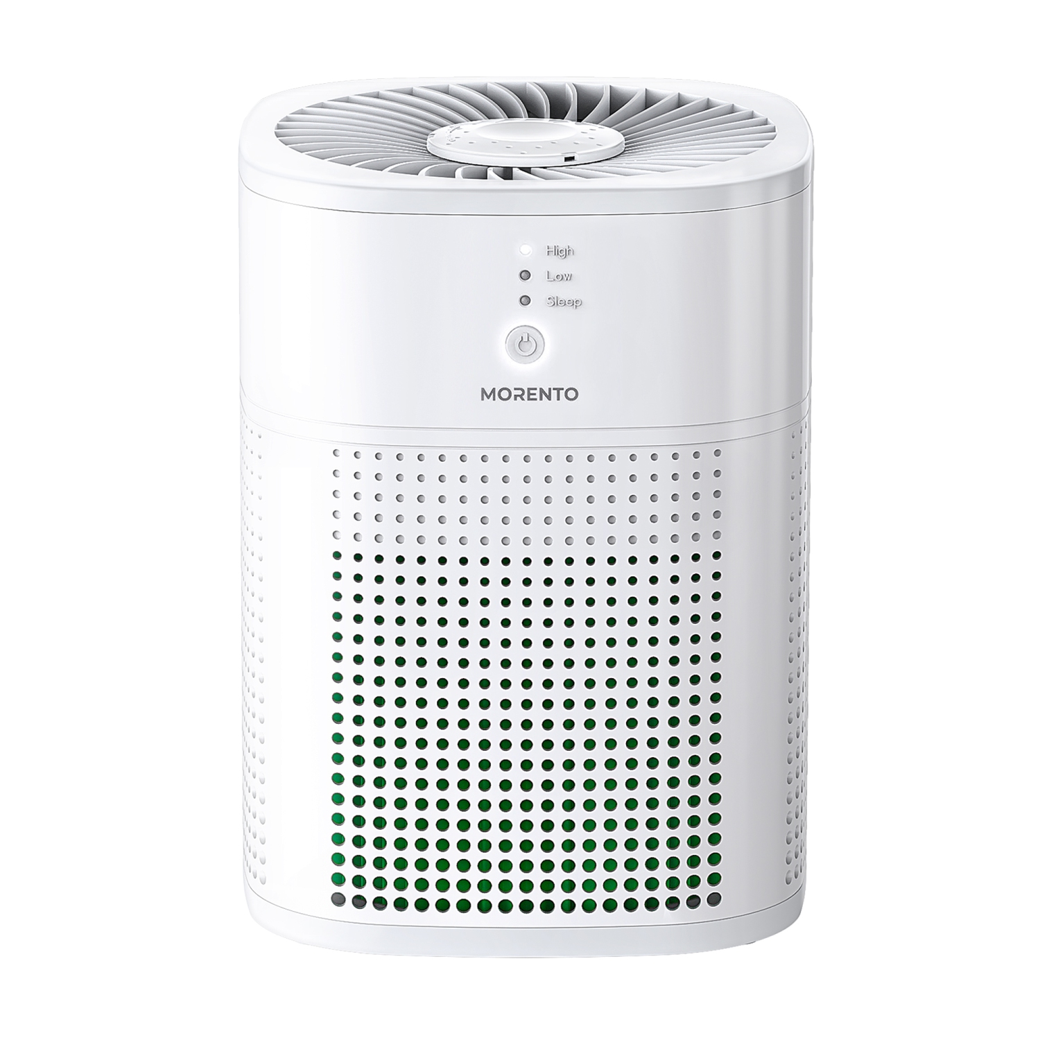 MORENTO HY1800 Air Purifiers for Bedroom, HEPA Filter for Smoke, Pet Dander with Fragrance Sponge, Small Air Purifier with Sleep Mode - White