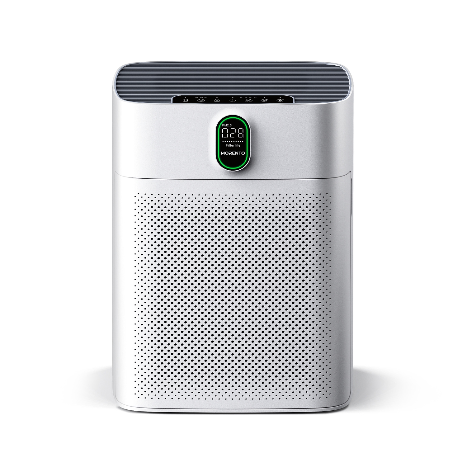 MORENTO HY4866 Air Purifier Up to 1076 Sqft with HEPA Filter and Air Quality Sensor for Home Large Room Bedroom, Double-sided Air Inlet, 24db, White