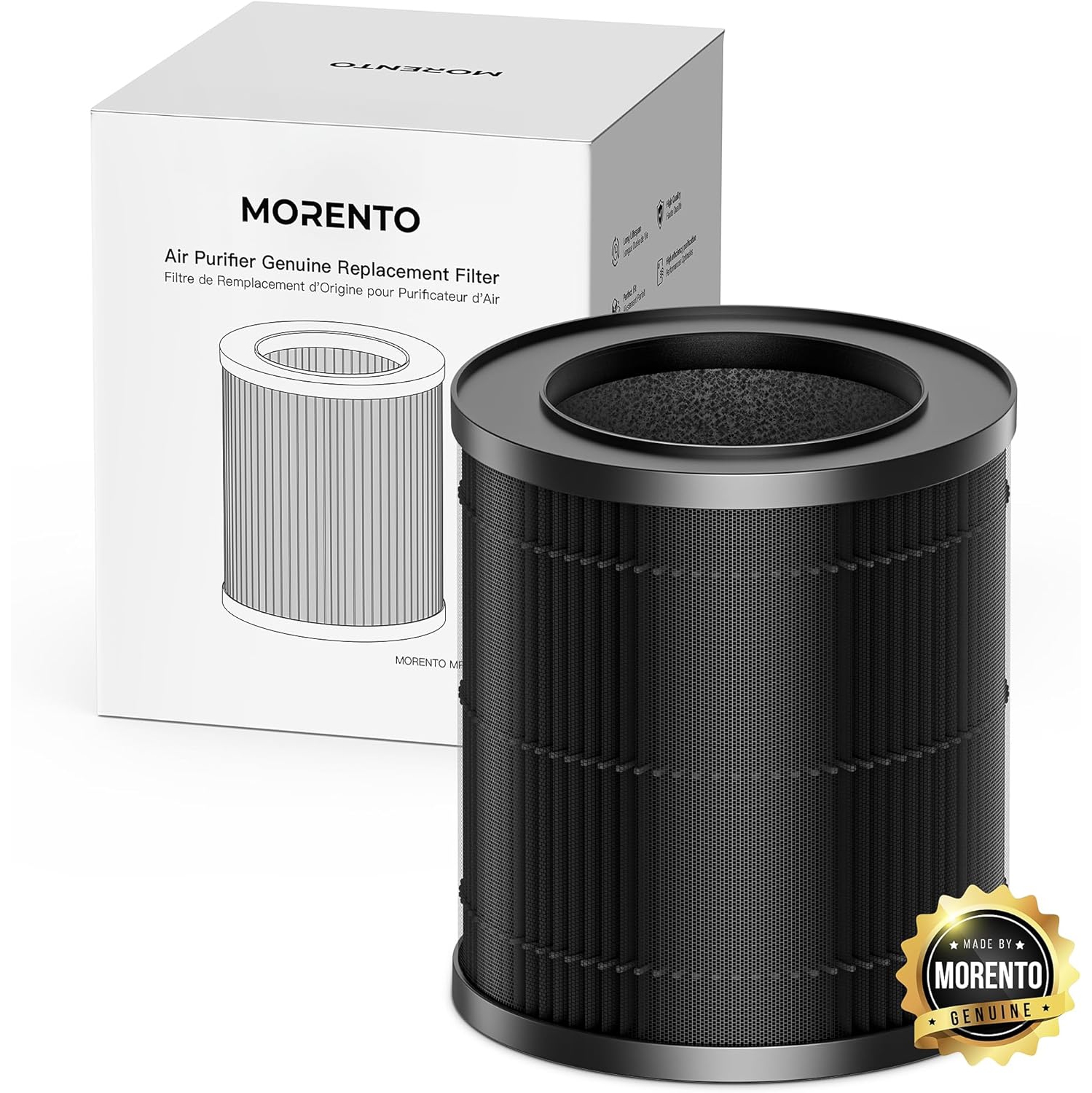 MORENTO MR2566 Air Purifier Genuine Replacement Filter, True HEPA Filter, Original Version