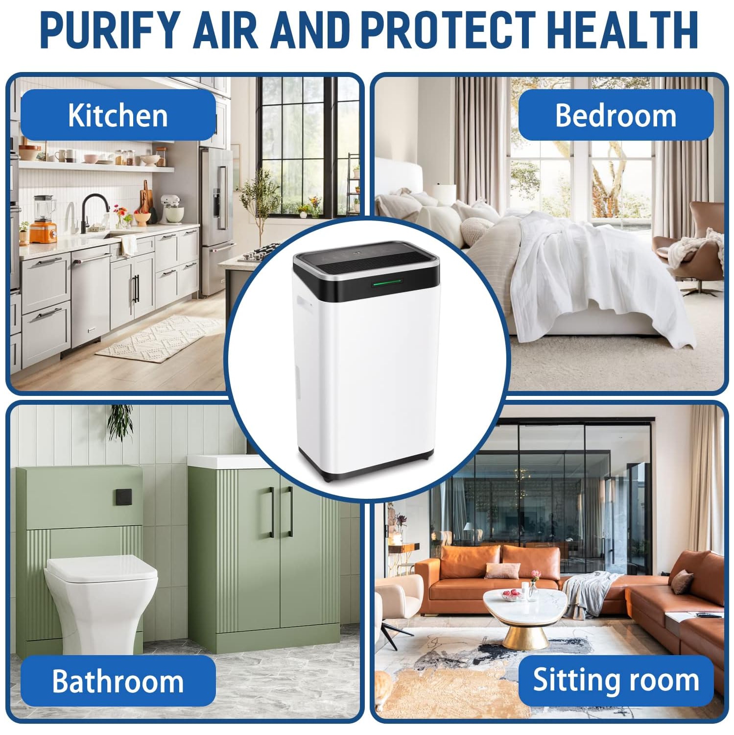 Dehumidifier for Home 45Pints/Day,Basement Dehumidifier,Garage dehumidifier with Low Noise,Basement Dehumidifier with Drain Hose