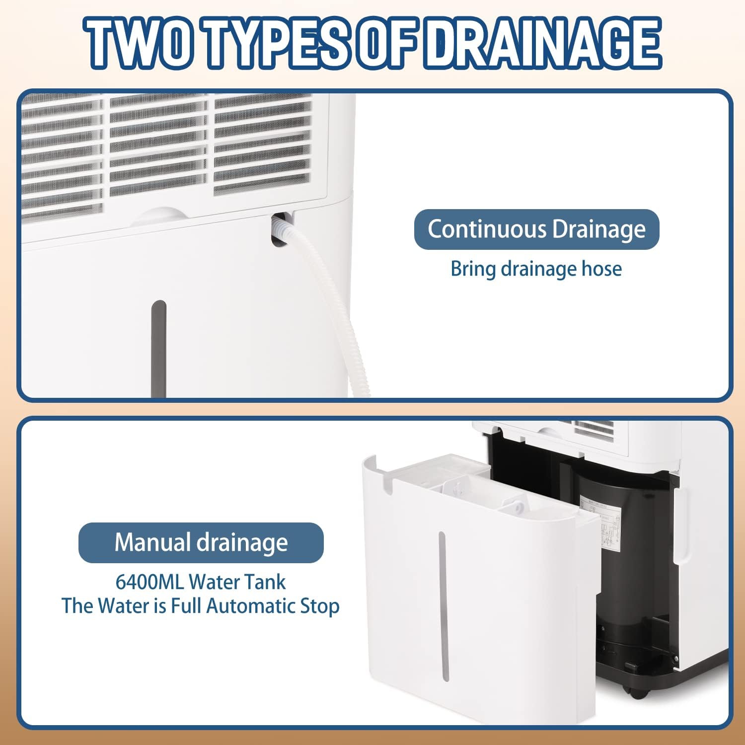 Dehumidifier for Home 45Pints/Day,Basement Dehumidifier,Garage dehumidifier with Low Noise,Basement Dehumidifier with Drain Hose