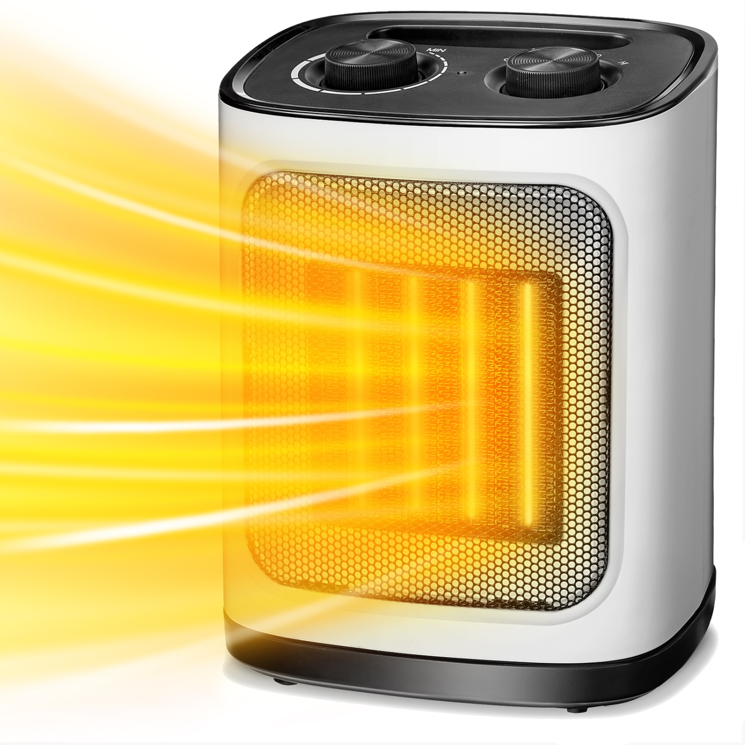 1500W Ceramic quiet Indoor Heater, SILVER