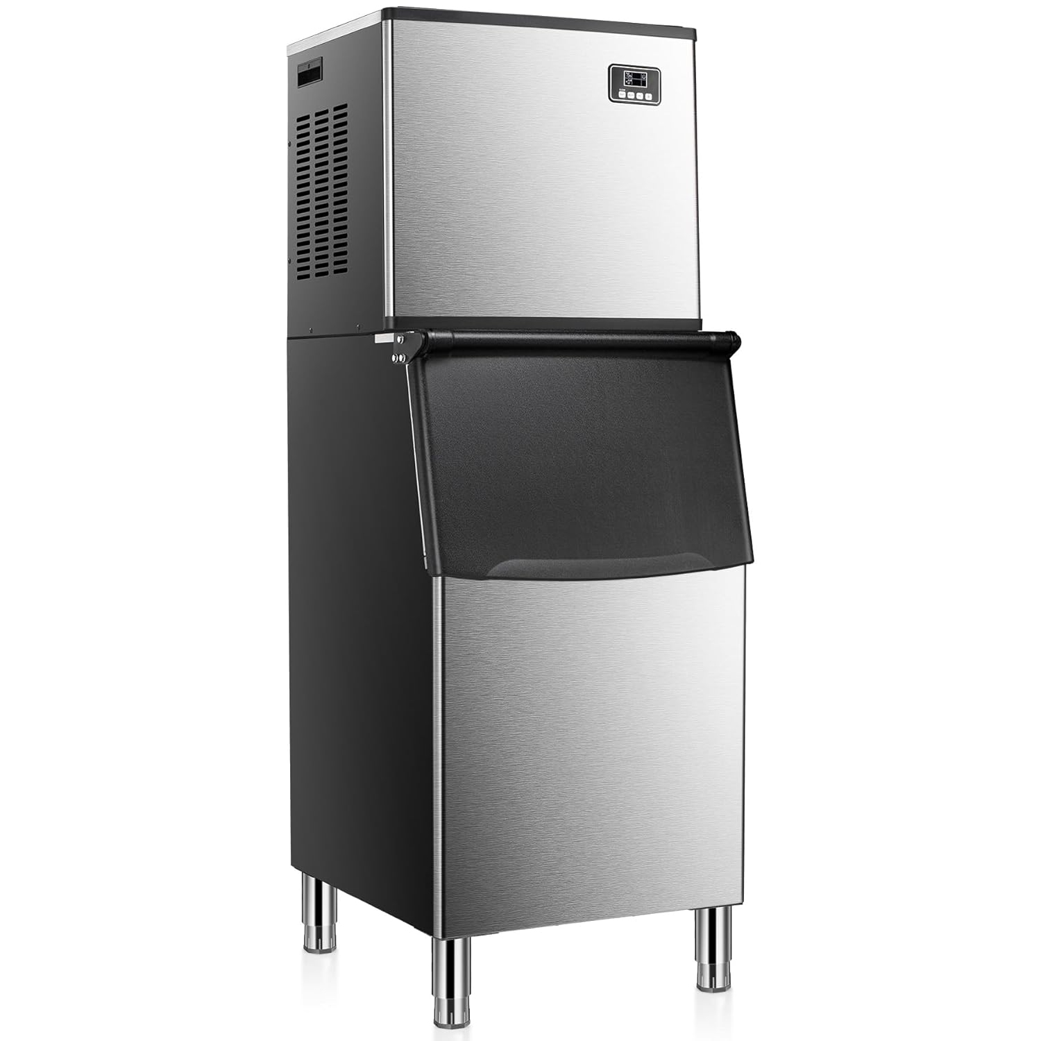 Antarctic Star Ice Maker Machine Commercialuring a 352 lbs/24H production capacity, includes a 198 lbs ice bin and comes with a scoop