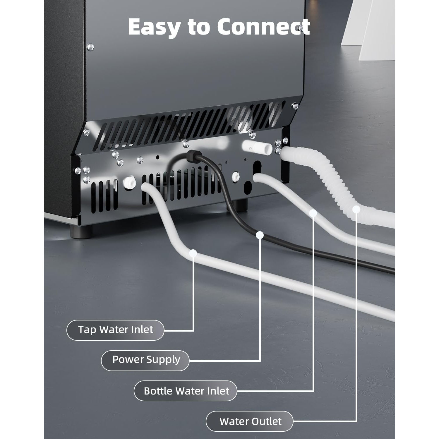 Antarctic Star Stainless Steel Commercial Ice Machine, 24-Hour Timer, Ice Thickness Control, and Quick Self-Cleaning Function for Bar/Cafes/Home