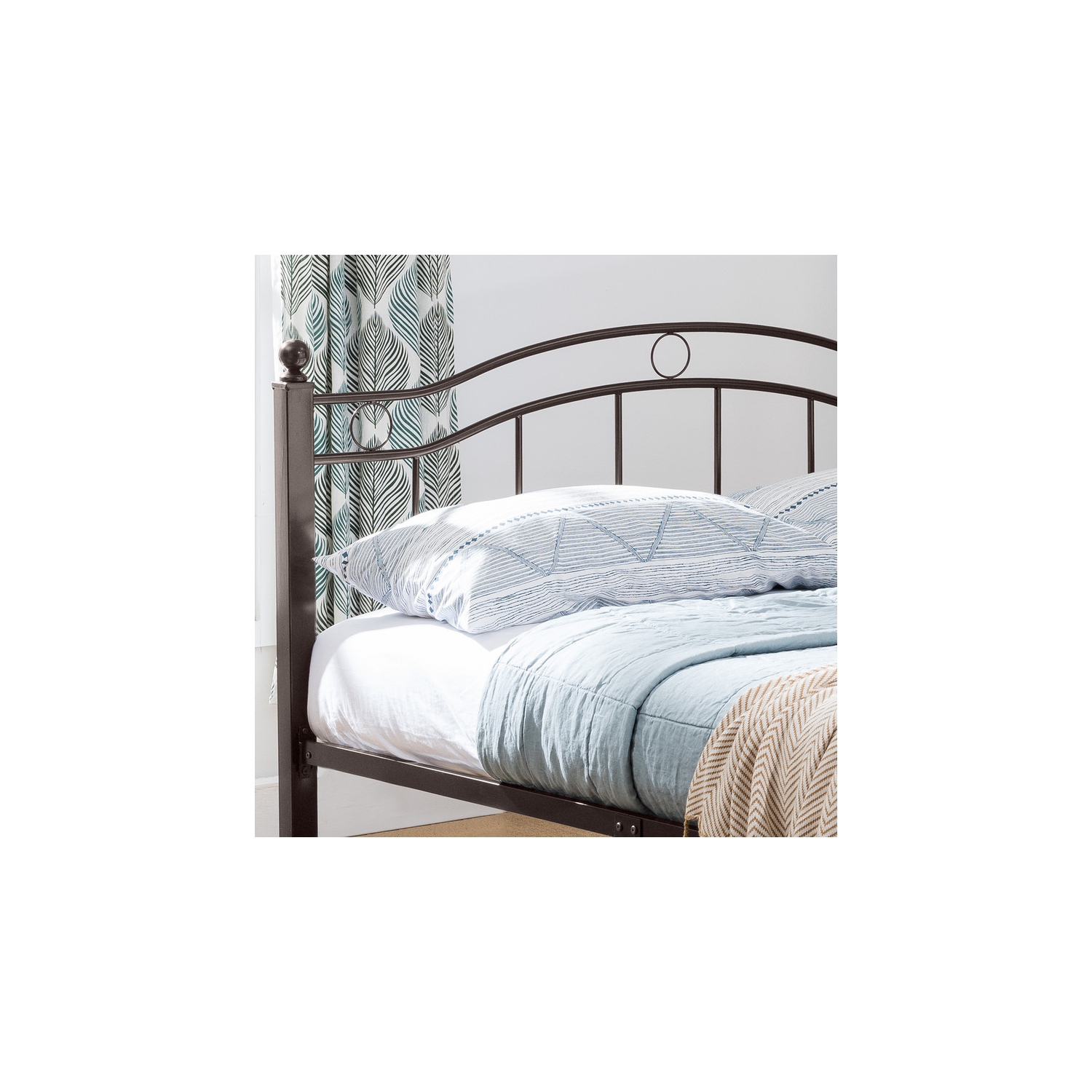 King Size Metal Bed Frame, Under Bed Storage Space, No Box Spring Needed, Durable Use, Copper
