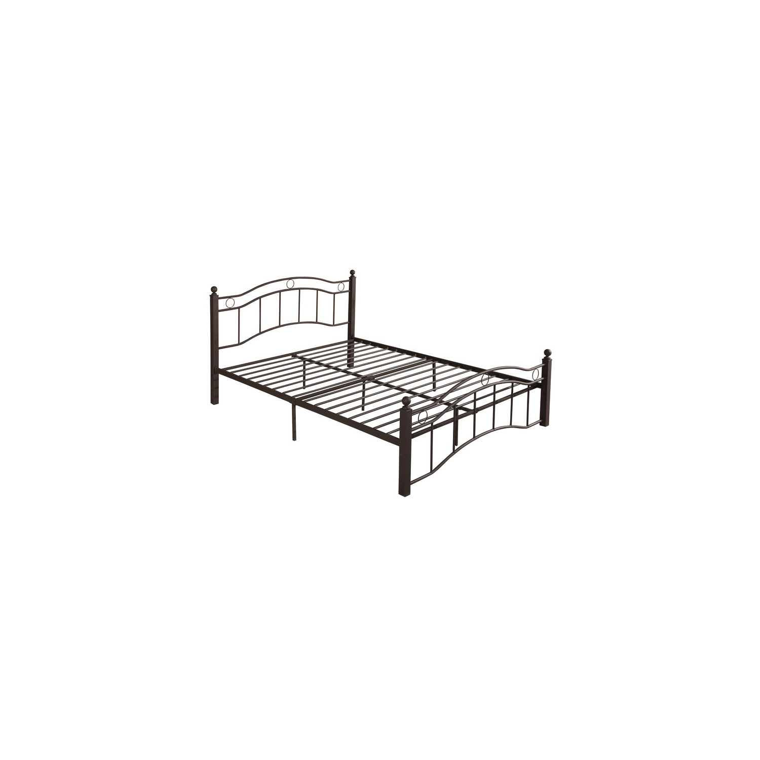 King Size Metal Bed Frame, Under Bed Storage Space, No Box Spring Needed, Durable Use, Copper