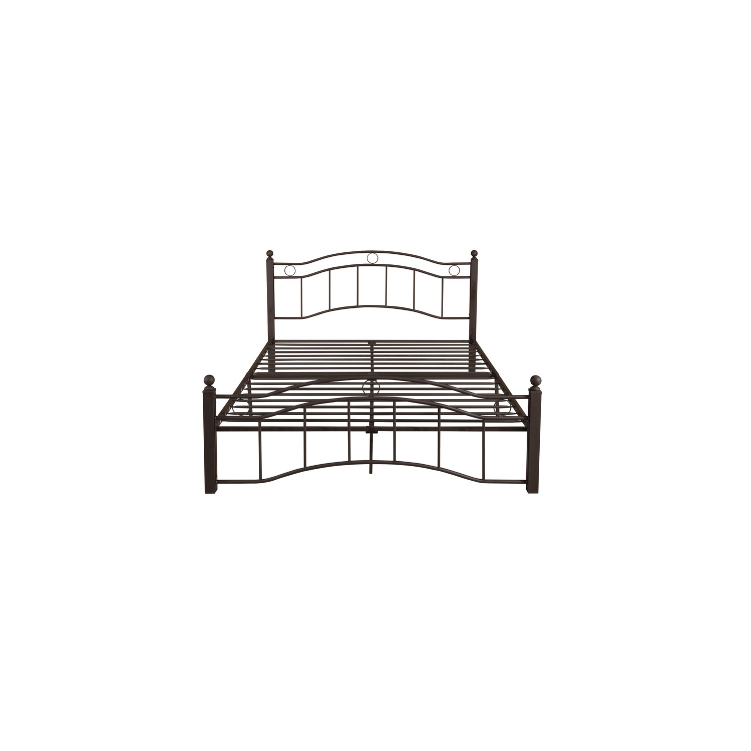 King Size Metal Bed Frame, Under Bed Storage Space, No Box Spring Needed, Durable Use, Copper