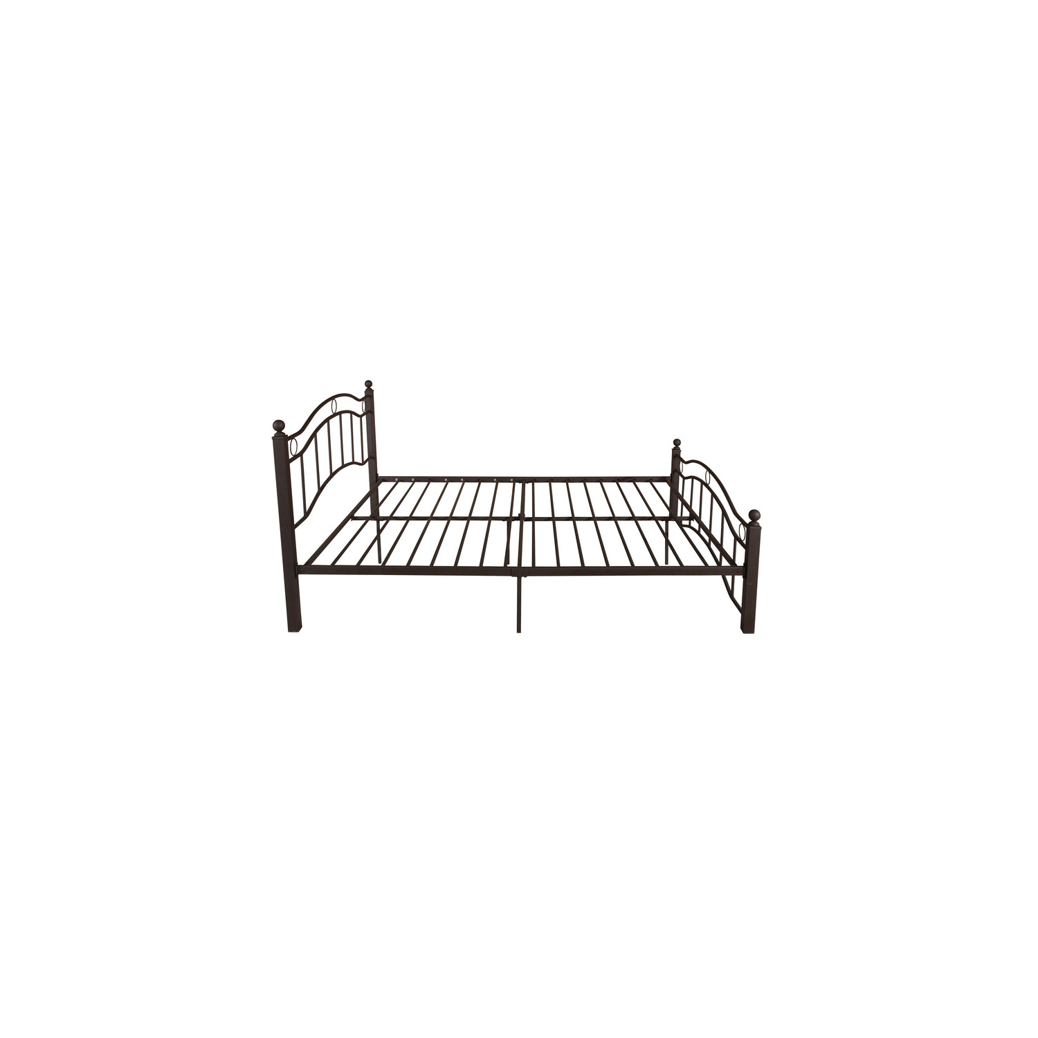 King Size Metal Bed Frame, Under Bed Storage Space, No Box Spring Needed, Durable Use, Copper