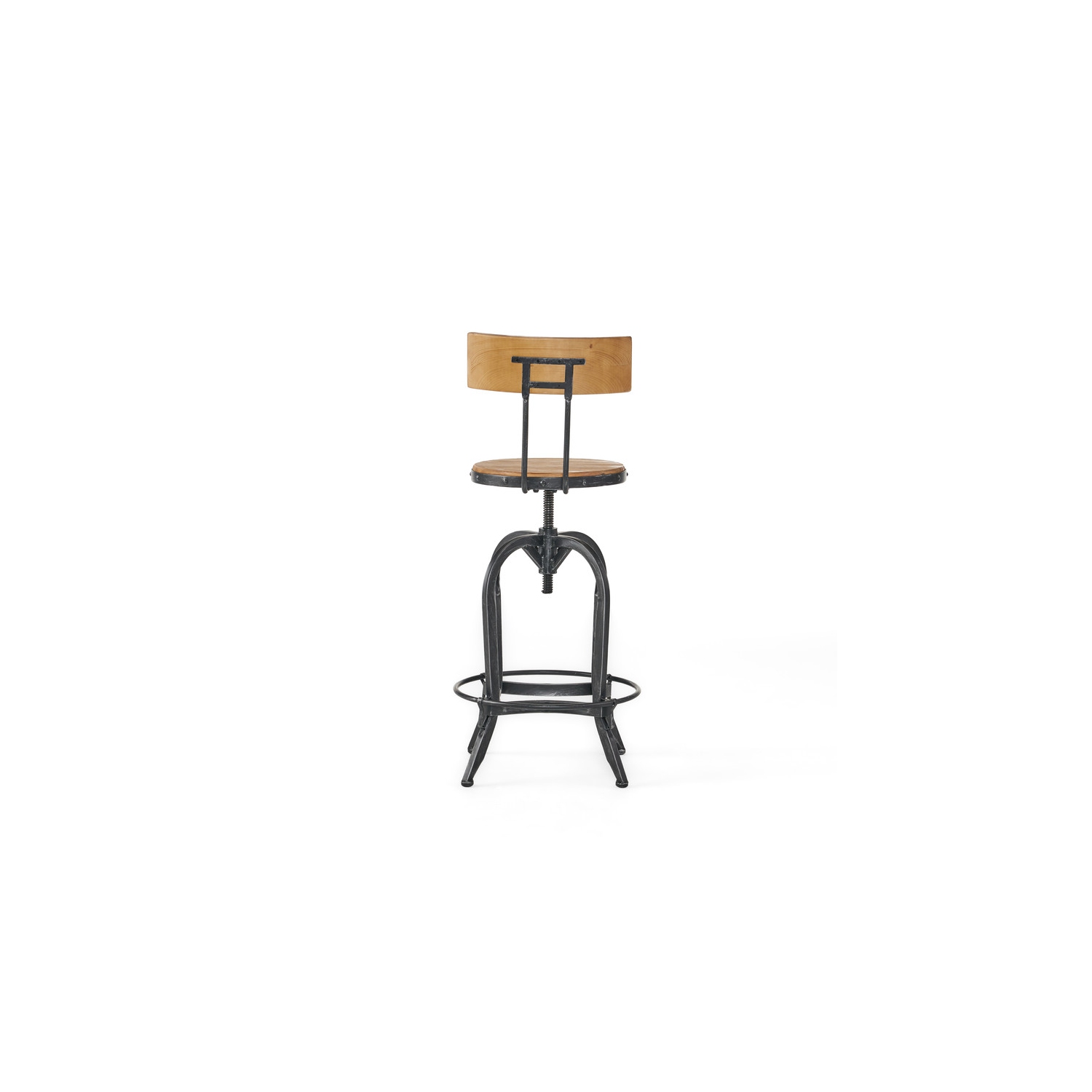 Tabouret de bar avec dossier de tabouret en bois de sapin, tabourets de bar en bois naturel pour salle à manger Cuisine Comptoir et maison,