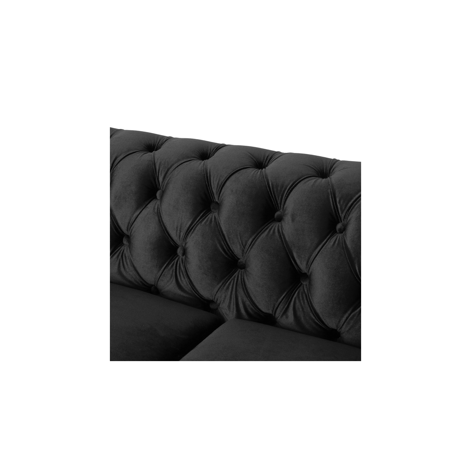 Loveseat Sofa, Mid-Century Button Tufted Upholstered Sofa with Scroll Arms and Nailhead, 2 Seater Couch for Living Room, Bedroom, Office