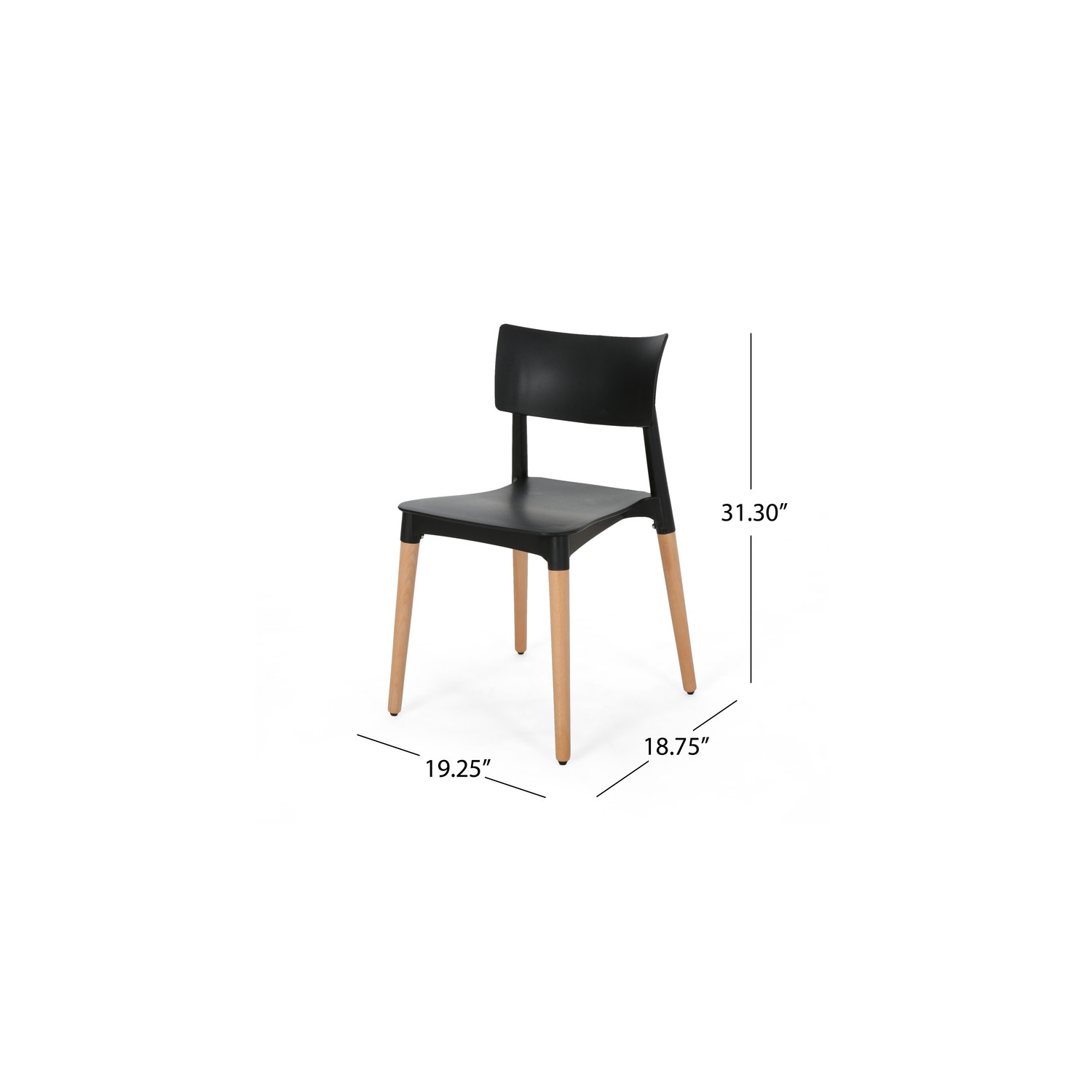 Ensemble de 2 chaises d'appoint minimalistes modernes style café