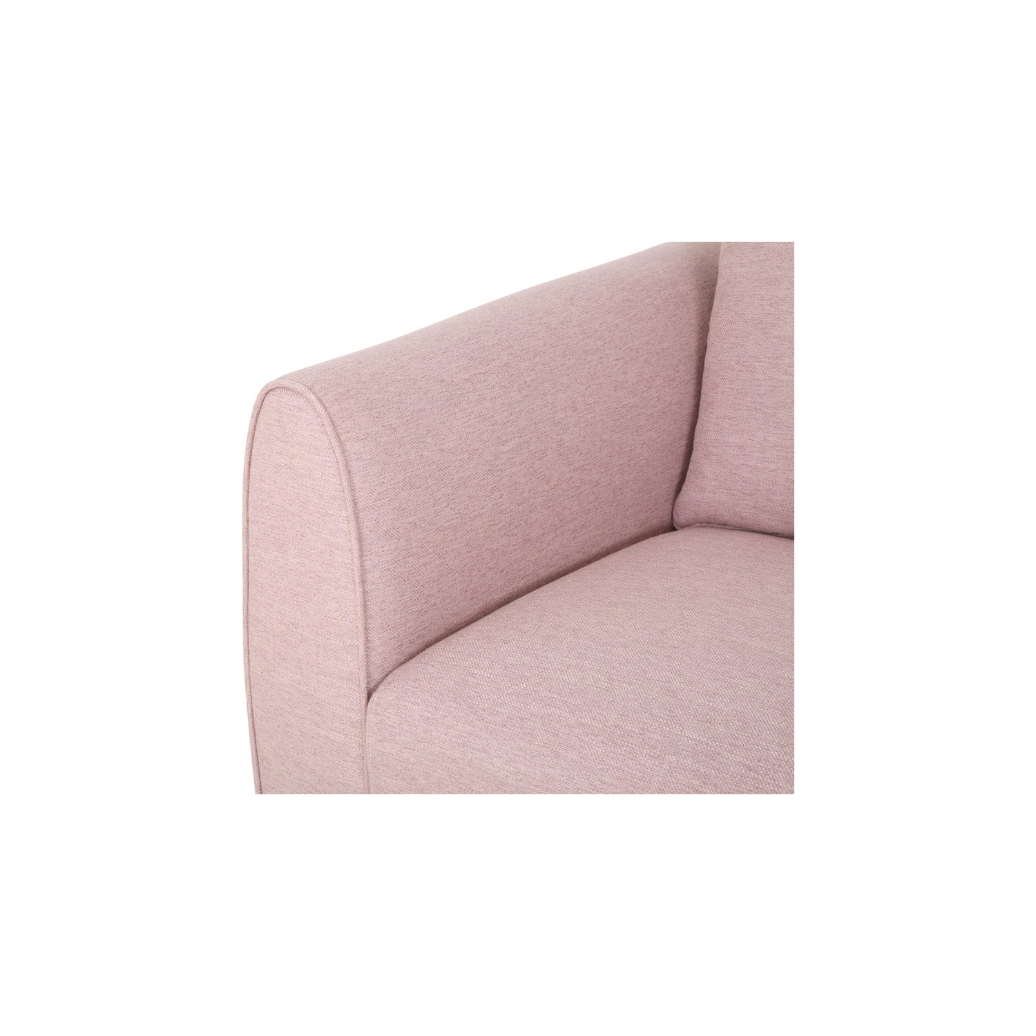 Canapé 2 places en tissu rose 82,75&nbsp;po, pattes argentées élégantes et revêtement ultradoux. Sièges très profonds pour un confort optimal. Idéal