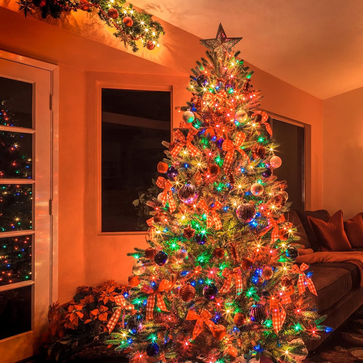 Guirlande de lumières de couleur changeante 500LED UL de 170 pi, 11 lumières de fée décoratives, lumière intérieure extérieure pour sapin de Noël,