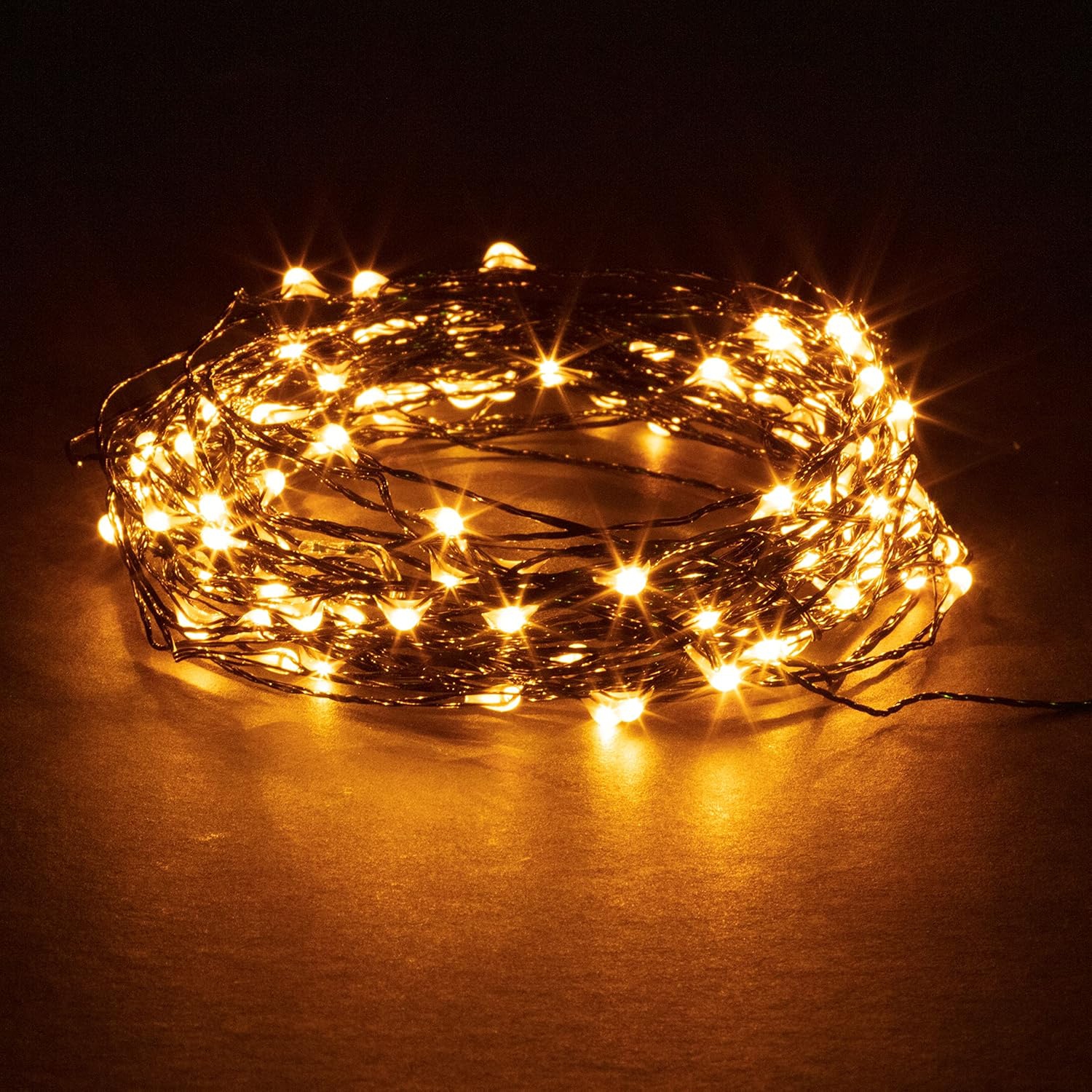 Halloween Fairy String Lights, 33 ft / 10 m - LED Orange - Outdoor Indoor Decorations for Bedroom, Patio, Parties & Holidays