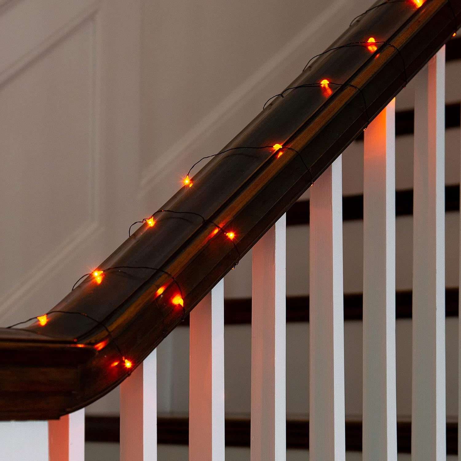 Halloween Fairy String Lights, 33 ft / 10 m - LED Orange - Outdoor Indoor Decorations for Bedroom, Patio, Parties & Holidays