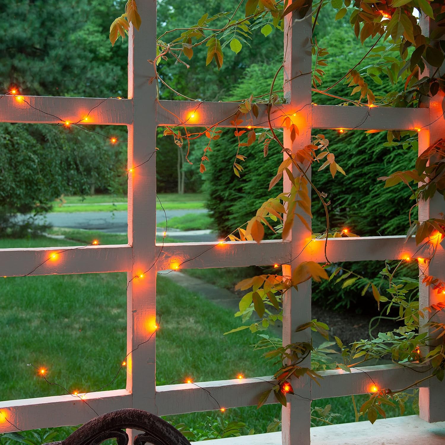 Halloween Fairy String Lights, 33 ft / 10 m - LED Orange - Outdoor Indoor Decorations for Bedroom, Patio, Parties & Holidays