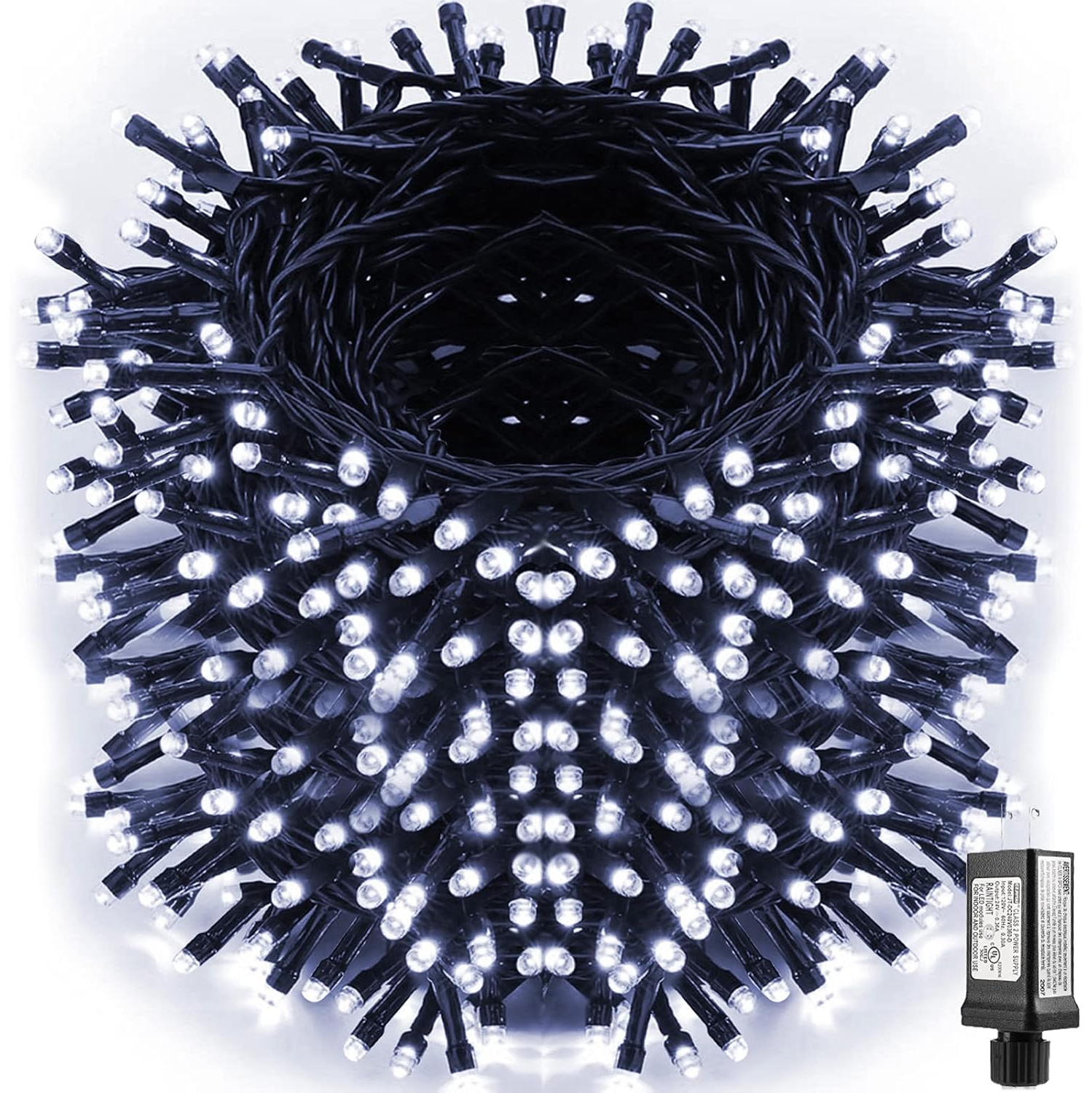 Christmas Lights, Low Voltage 98.4ft 300 LED Christmas Lights - with 30V UL Certified Power Supply Adapter String Lights for Indoor, Wedding and