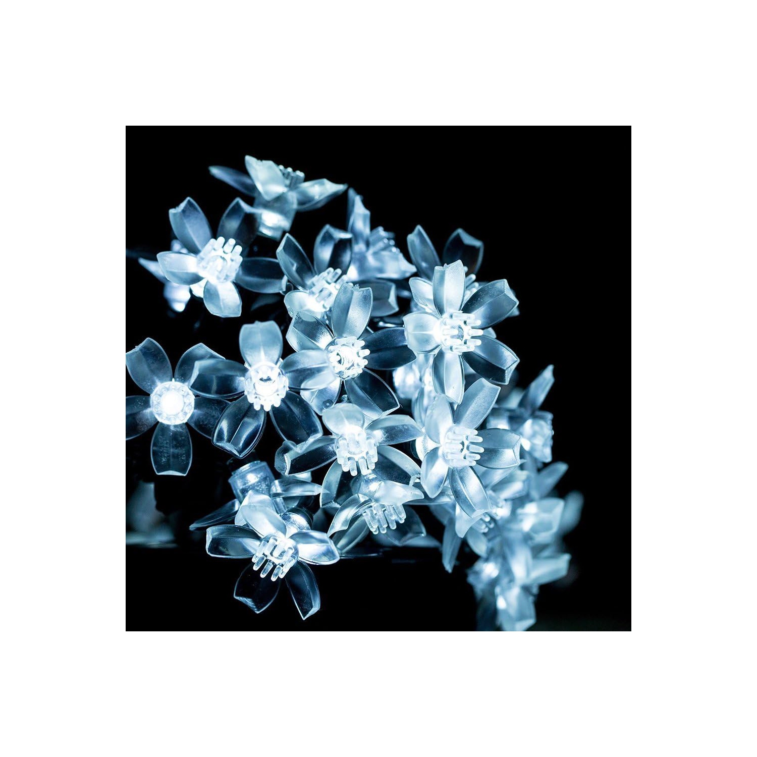 Christmas Lights, White Lights Room Decor Flower String Lights 33 Feet 100LED 8 Modes Wedding Party Indoor Outdoor Flower Lights LED Lights for