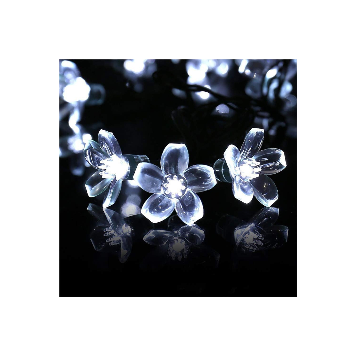 Christmas Lights, White Lights Room Decor Flower String Lights 33 Feet 100LED 8 Modes Wedding Party Indoor Outdoor Flower Lights LED Lights for