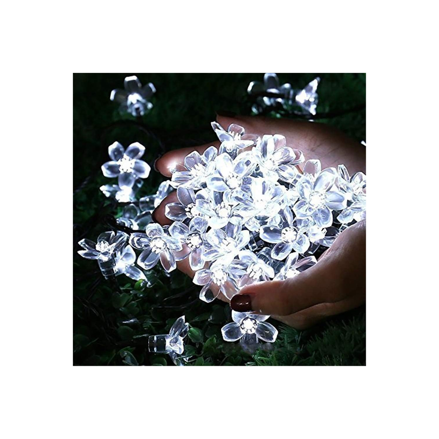 Christmas Lights, White Lights Room Decor Flower String Lights 33 Feet 100LED 8 Modes Wedding Party Indoor Outdoor Flower Lights LED Lights for