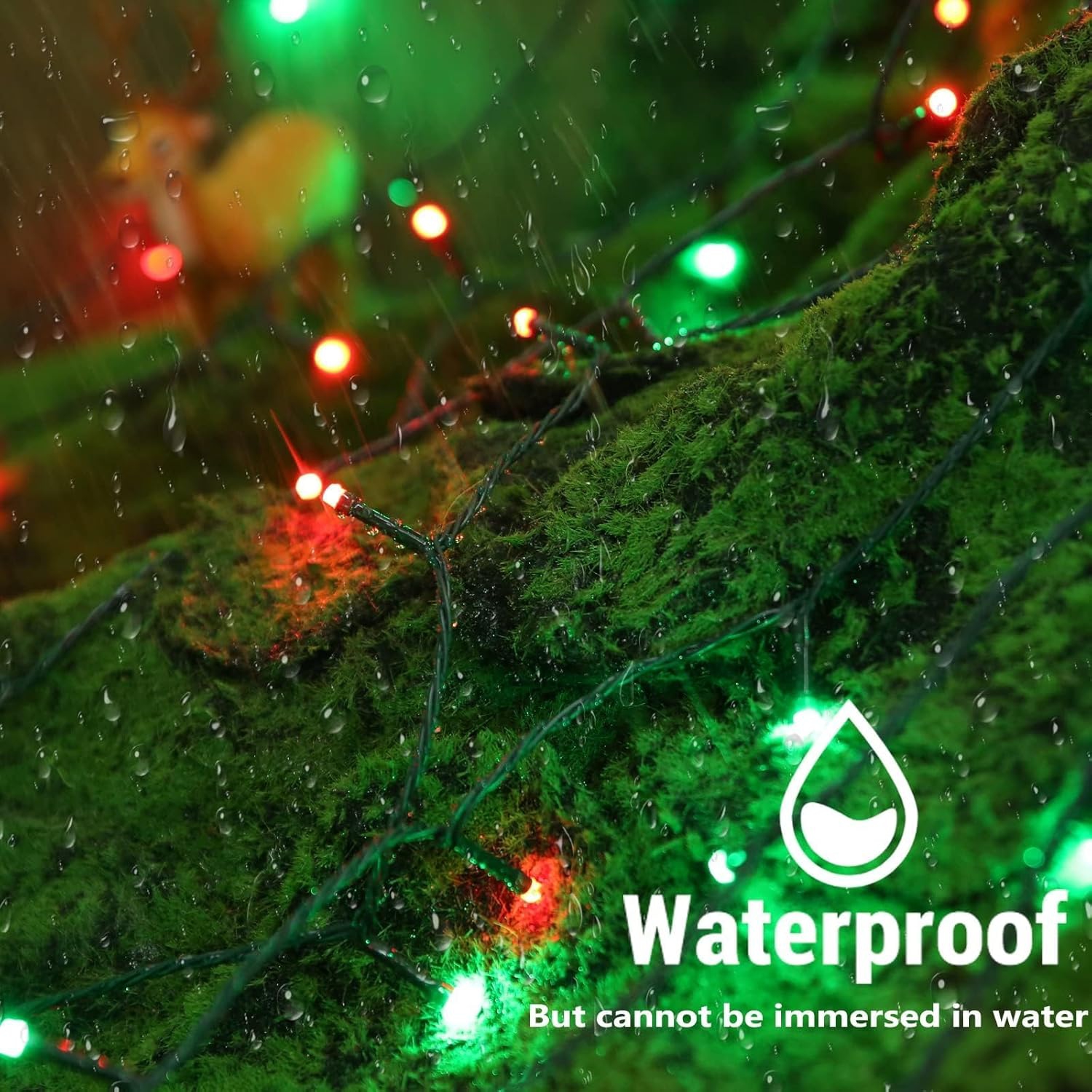 Lumières de Noël changeantes de couleur, jeu de lumières RVB LED de 66 pi 200 lumières d'intérieur scintillantes pour la maison, le jardin, la fête,