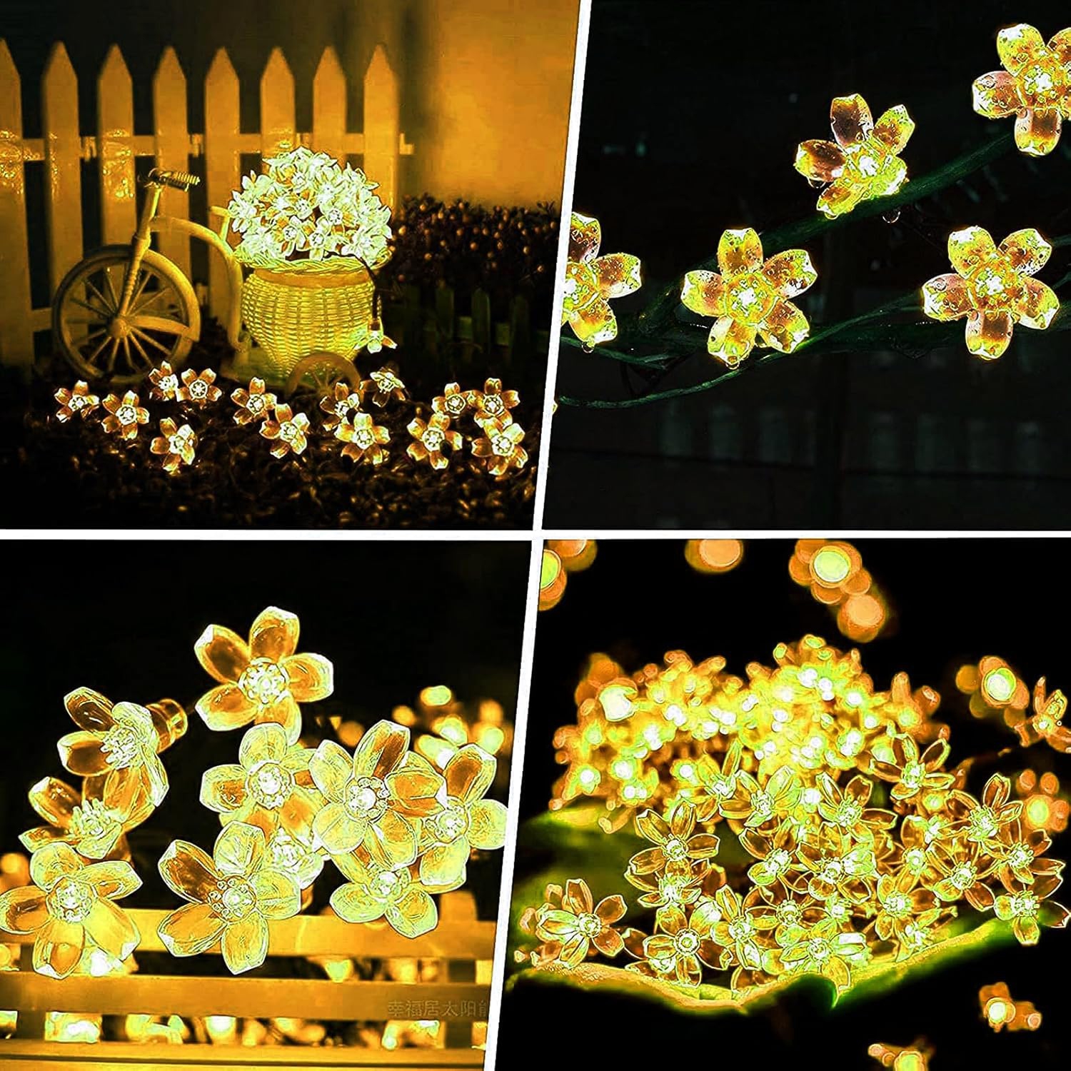 Christmas Lights Room Decor Flower String Lights 33 Feet 100LED 8 Modes Wedding Party Indoor Outdoor Flower Lights LED Lights for Bedroom Birthday