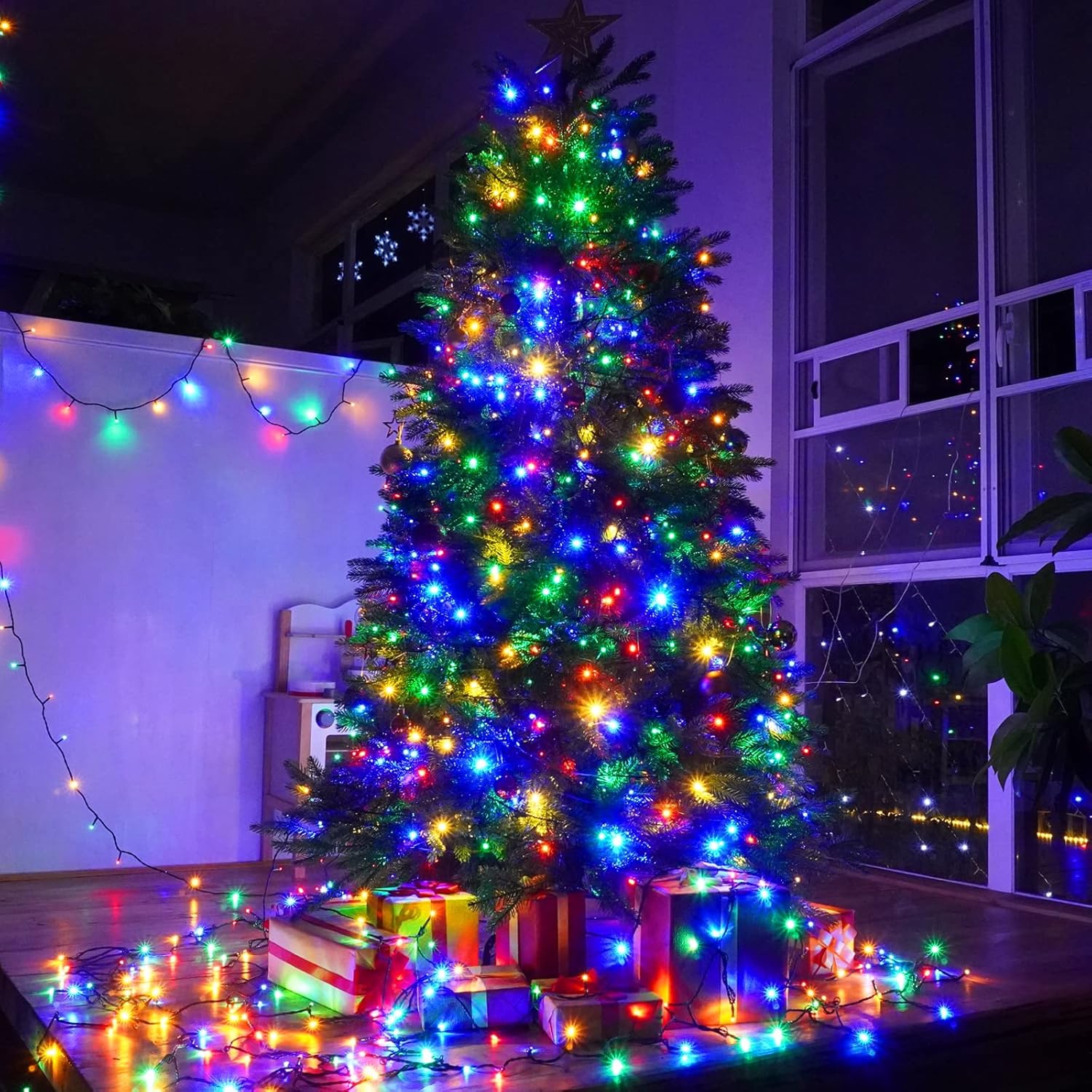 Christmas Lights, Low Voltage 98.4ft 300 LED Christmas Lights - with 30V UL Certified Power Supply Adapter String Lights for Indoor, Wedding and