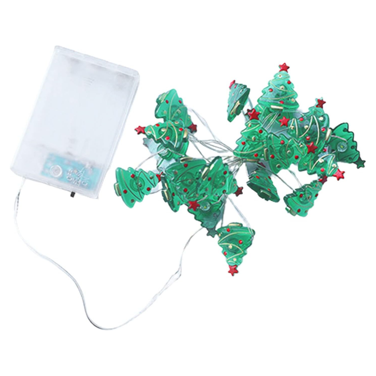 2 pièces 13.12&nbsp;pi Jeu de lumières de Noël intérieur extérieur 40 LED guirlandes de lumières décoratives de fées de Noël à piles