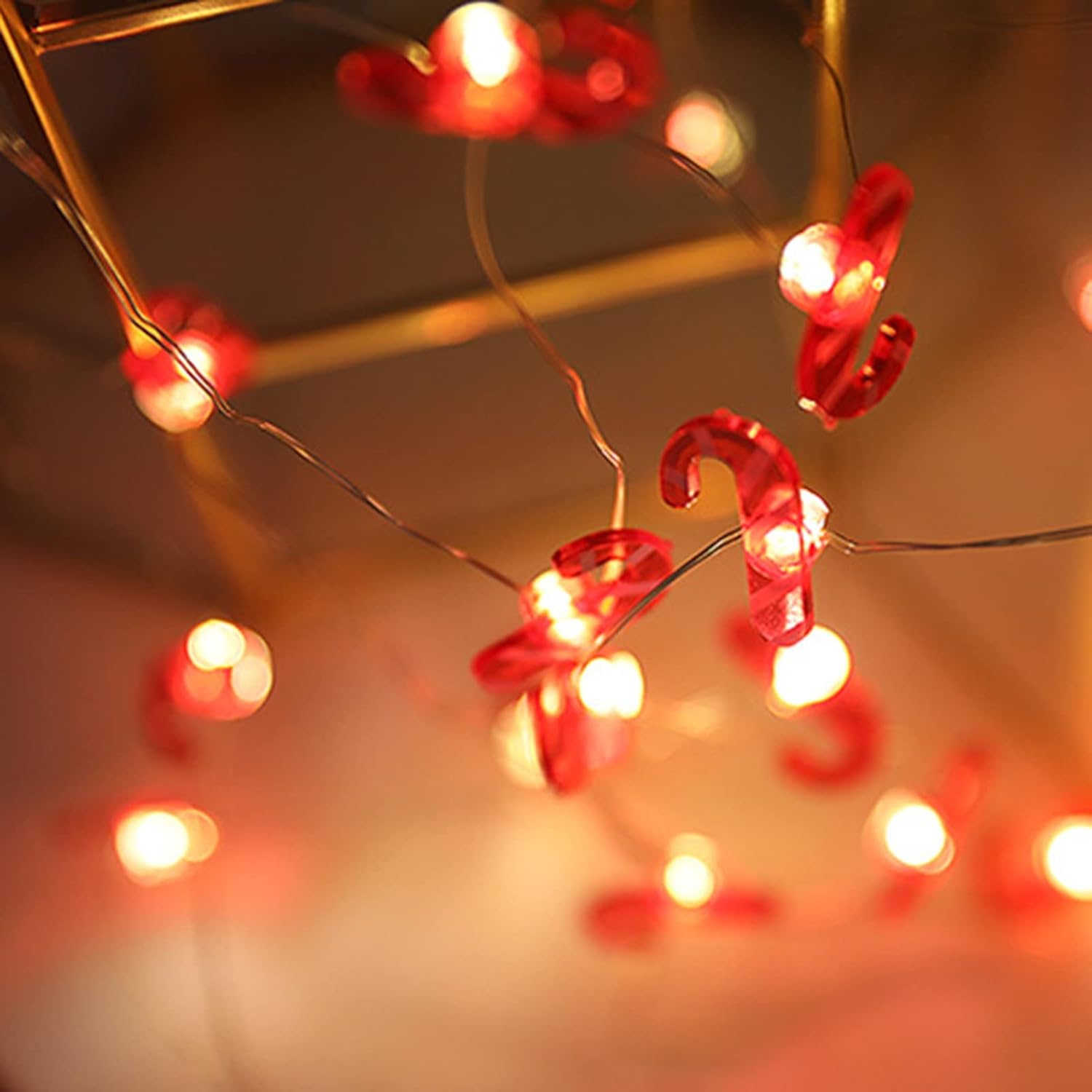 6.56ft Christmas Strings Lights Indoor Outdoor LED Strings Lights Decorative Fairy Lights Battery Operated Christmas Hanging Lights for Party Xmas