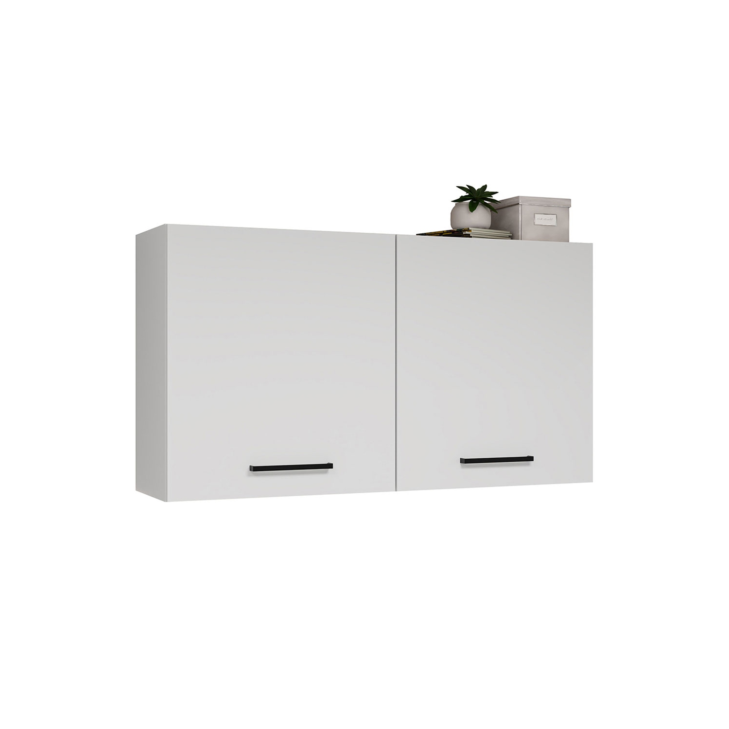 Armoire de rangement de bureau Madesa avec 2 portes en bois pour fournitures de bureau, documents, dossiers, bureau à domicile ou espace de travail –