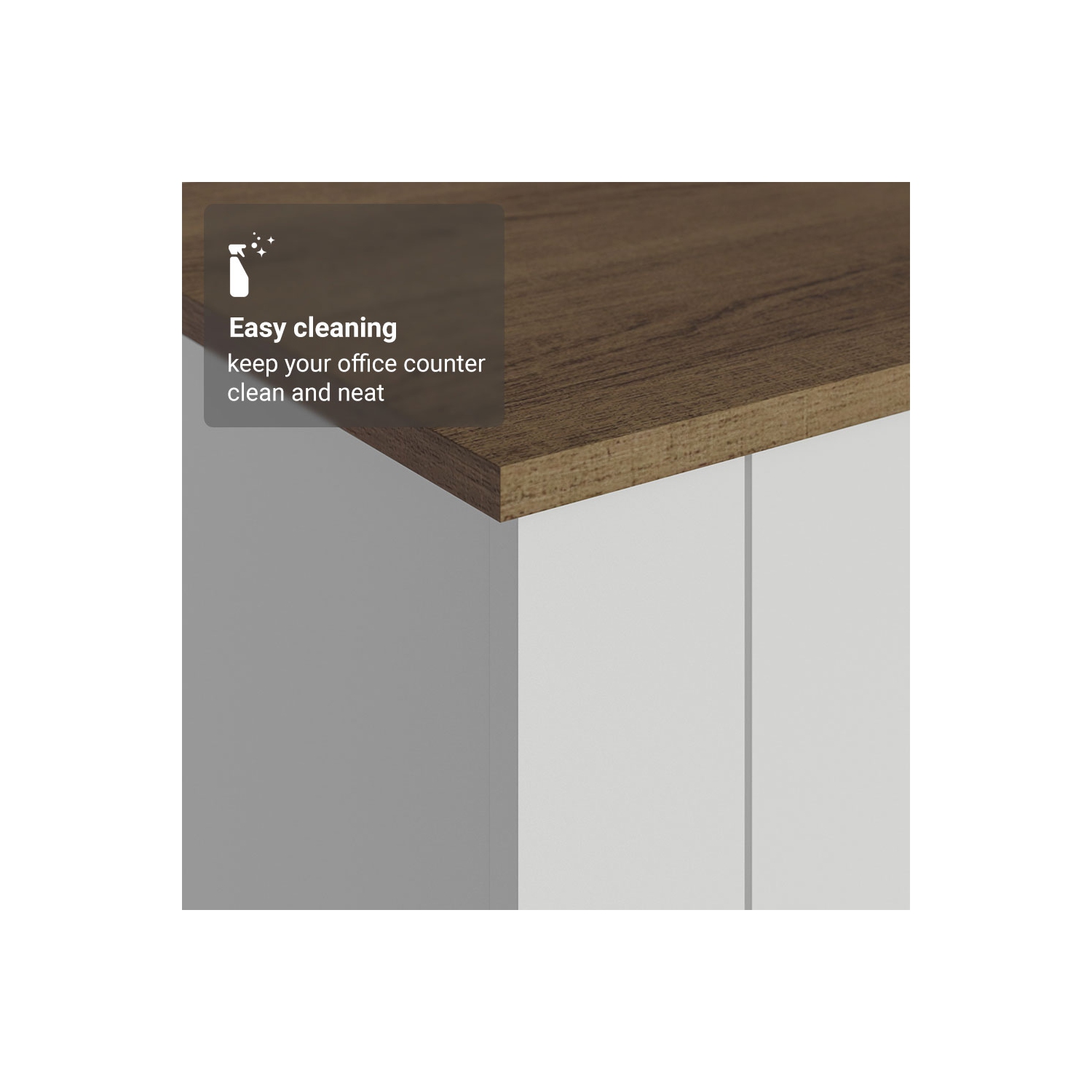 L'armoire de rangement de bureau Madesa avec 3 portes en bois pour fournitures de bureau, documents et imprimantes est idéale pour le bureau à