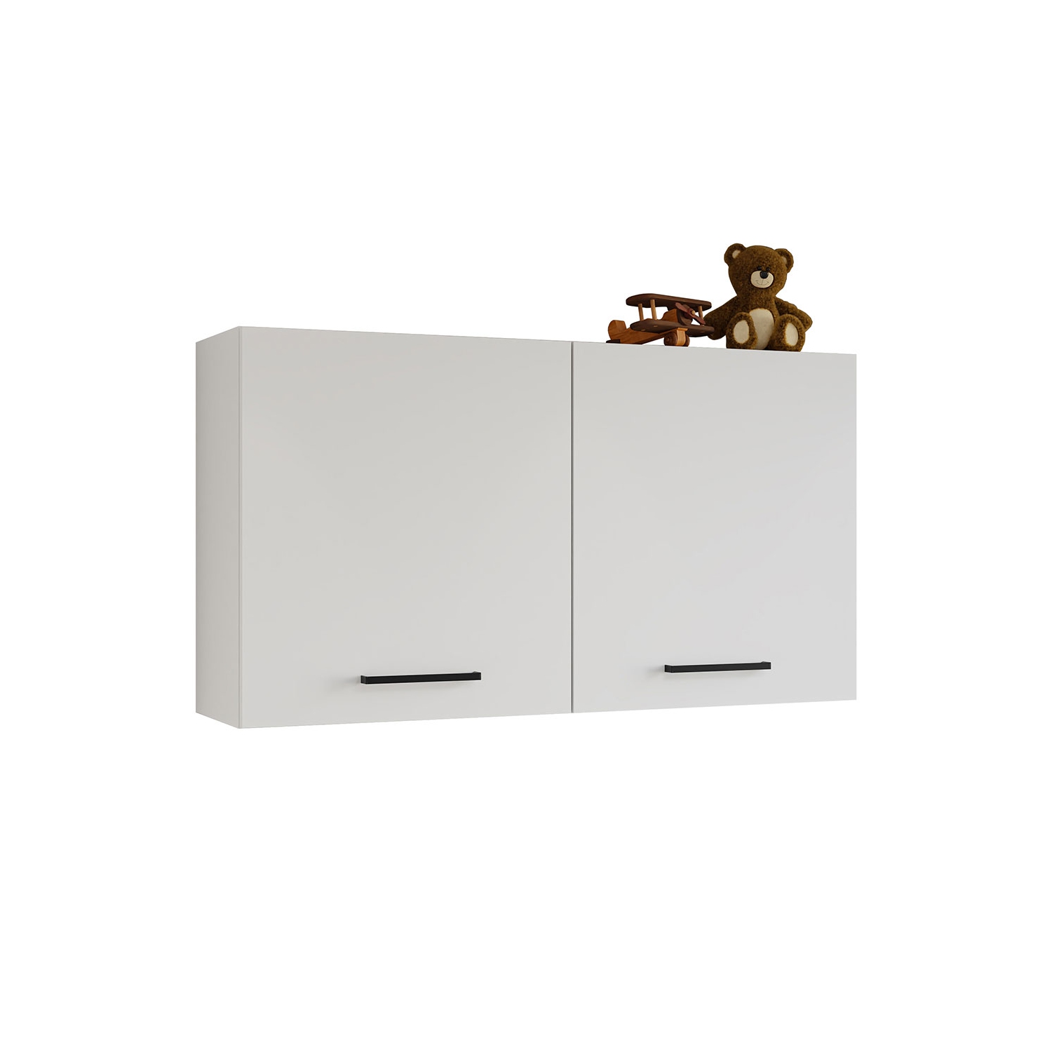 Armoire de rangement en bois à 2 portes Madesa pour chambre à coucher, meuble de rangement en bois pour literie, boîtes et ustensiles supplémentaires