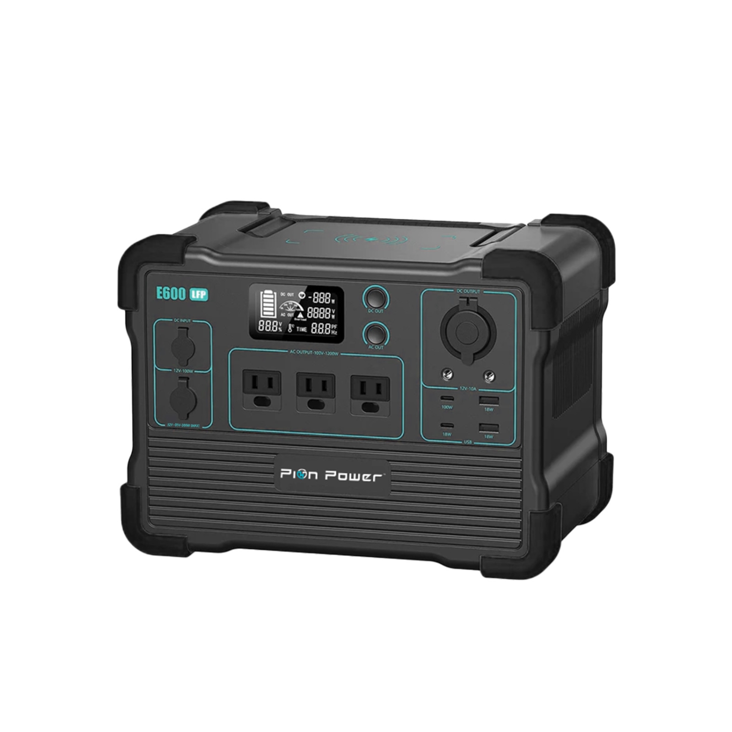 Pion Power E600LFP Portable Power Station - 1200W