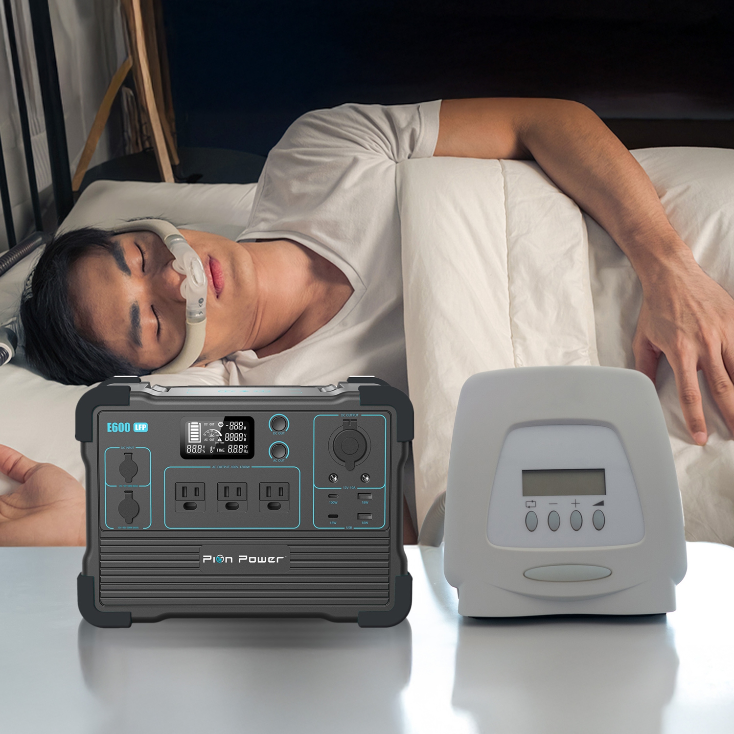 Pion Power E600LFP Portable Power Station - 1200W