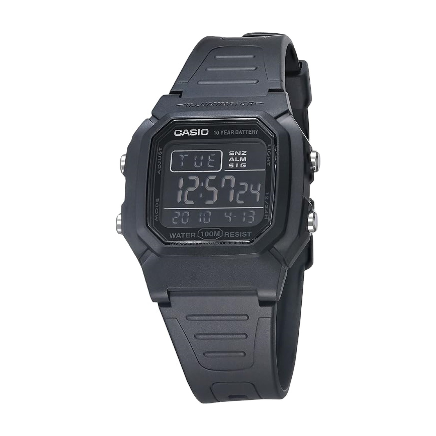 Casio Men's Quartz Watch with Resin Strap, Black, 17