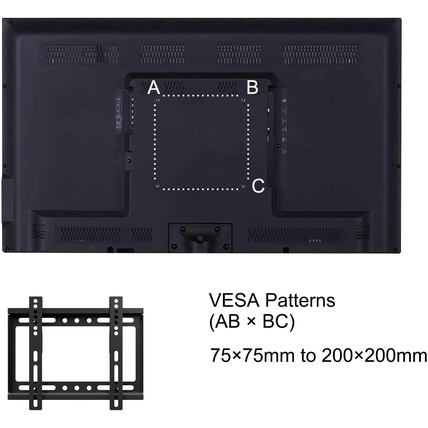 Support mural mince, robuste et articulé, profil bas fixe, pour téléviseurs à écran plat à écran plat OLED LCD de LED 20 22 24 32 39 40 14-42 po
