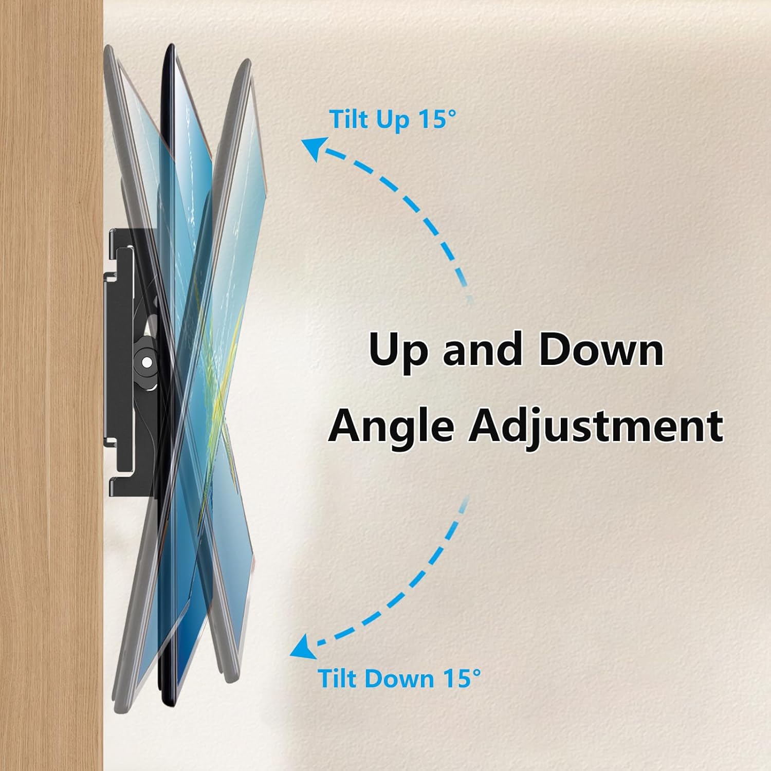 Tilt TV Wall Mount for 14-42 Inch Flat Curved Screen TVs Monior Holds up to 55lbs, Fits 24 32 40" Max VESA 200x200mm, Low Profile Small Wall Mount TV