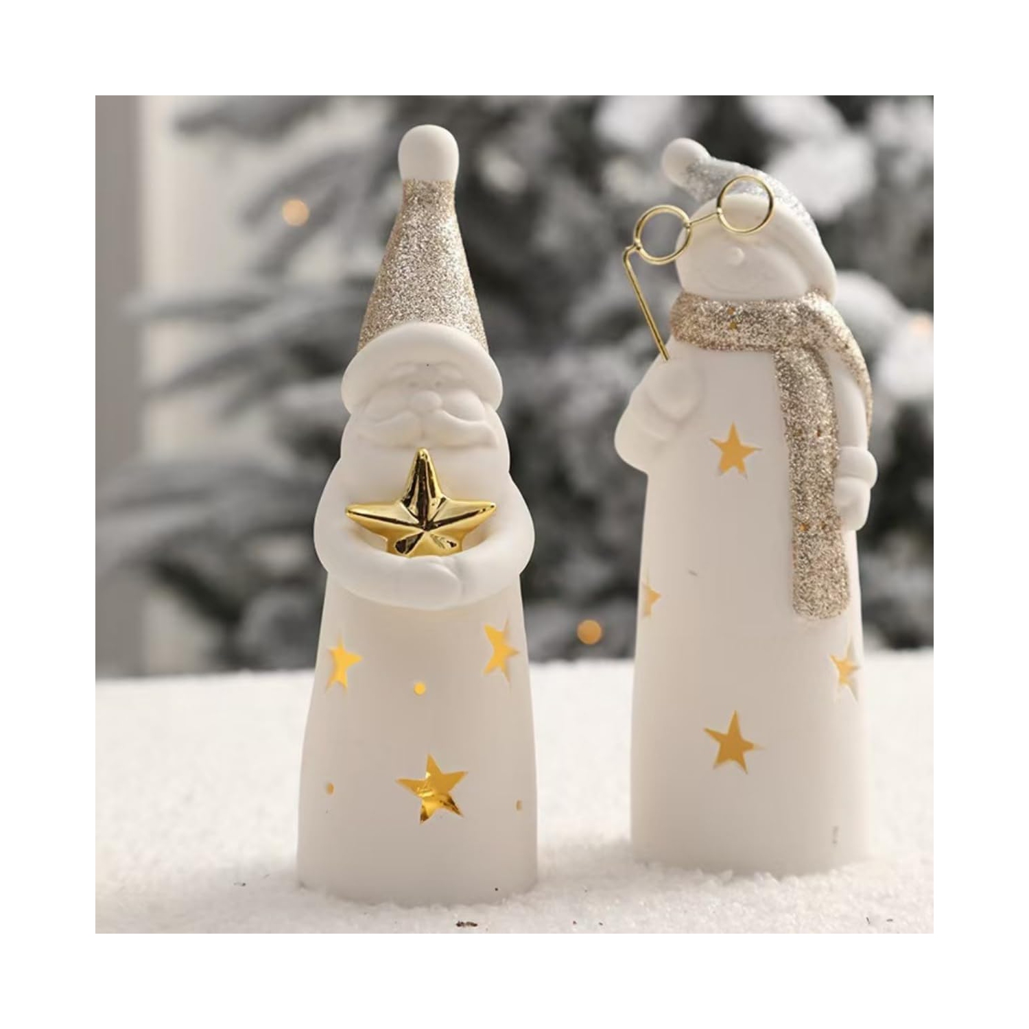 1-pcs Ceramic Houses and Villages Christmas Decorations Lndoor White Christmas Village Houses Ceramic Houses and Villages,White Ceramic Christmas