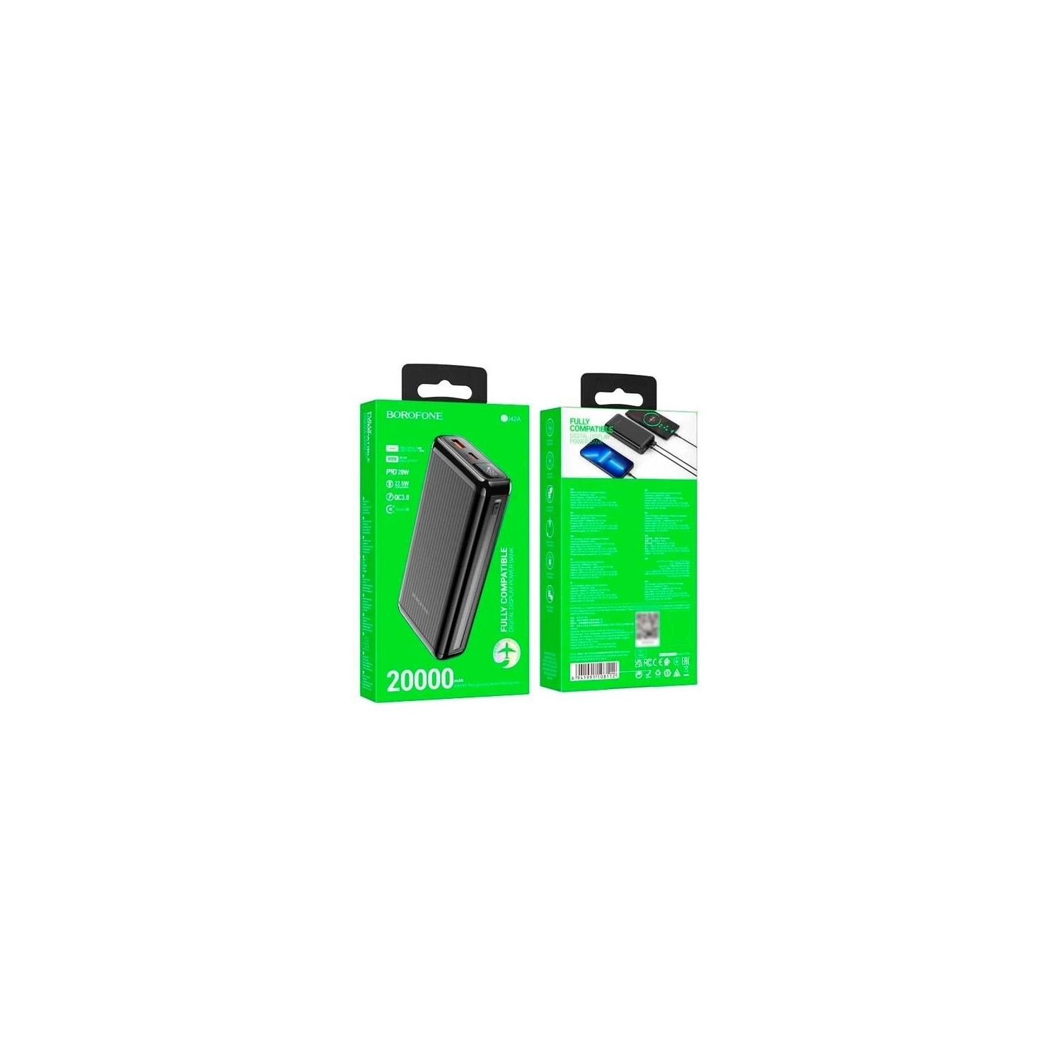 Power Bank Borofone BJ42A Speed ​​20000mAh PD20W+22.5W Black