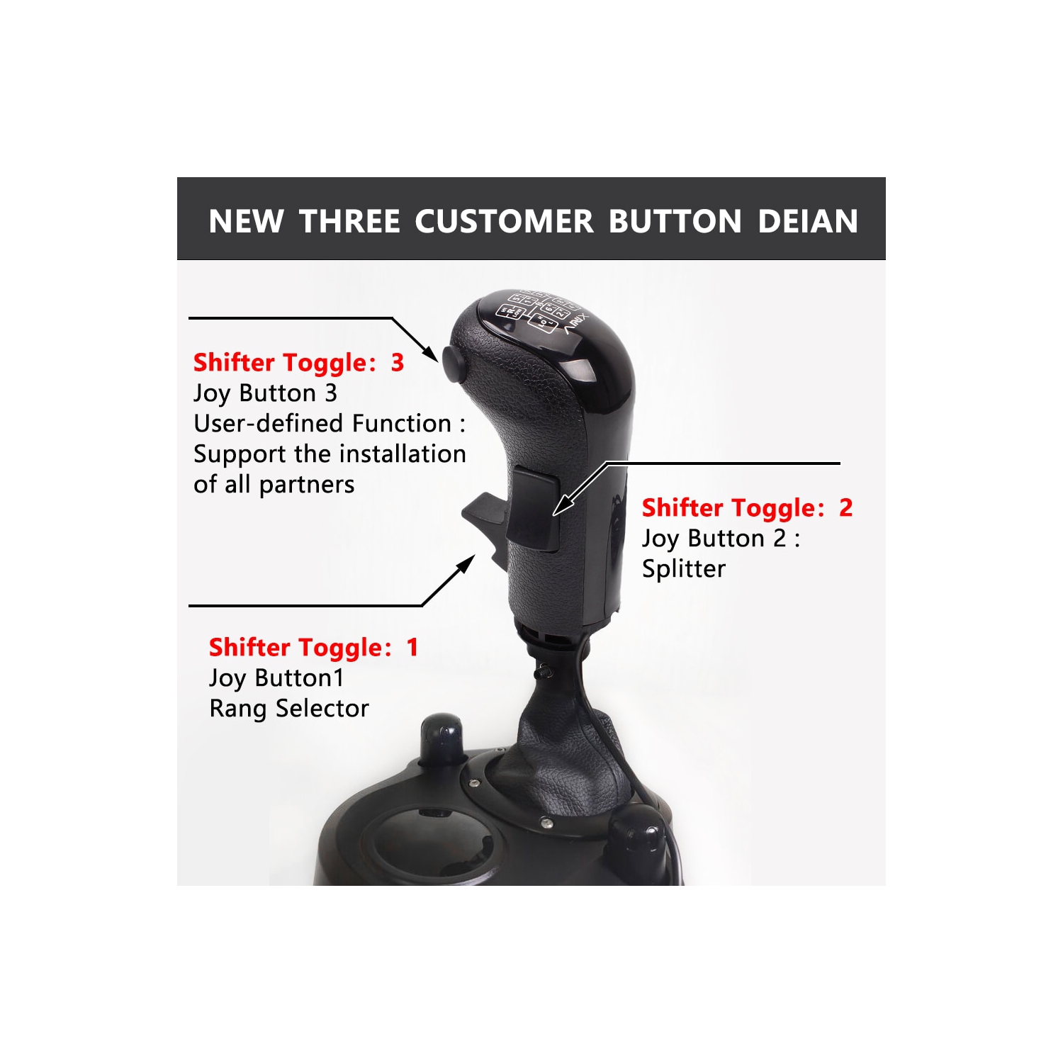 New PC USB Gearshift Knob for Logitech G923 G29 G27 G25 TH8A Racing Games