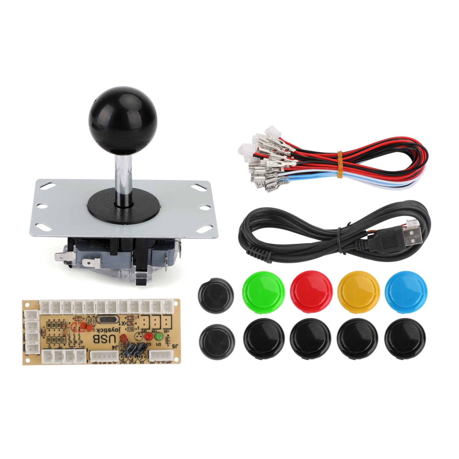 Arcade Joystick DIY Set 0 Delay Arcade USB Encoder To PC + Push Buttons Kits