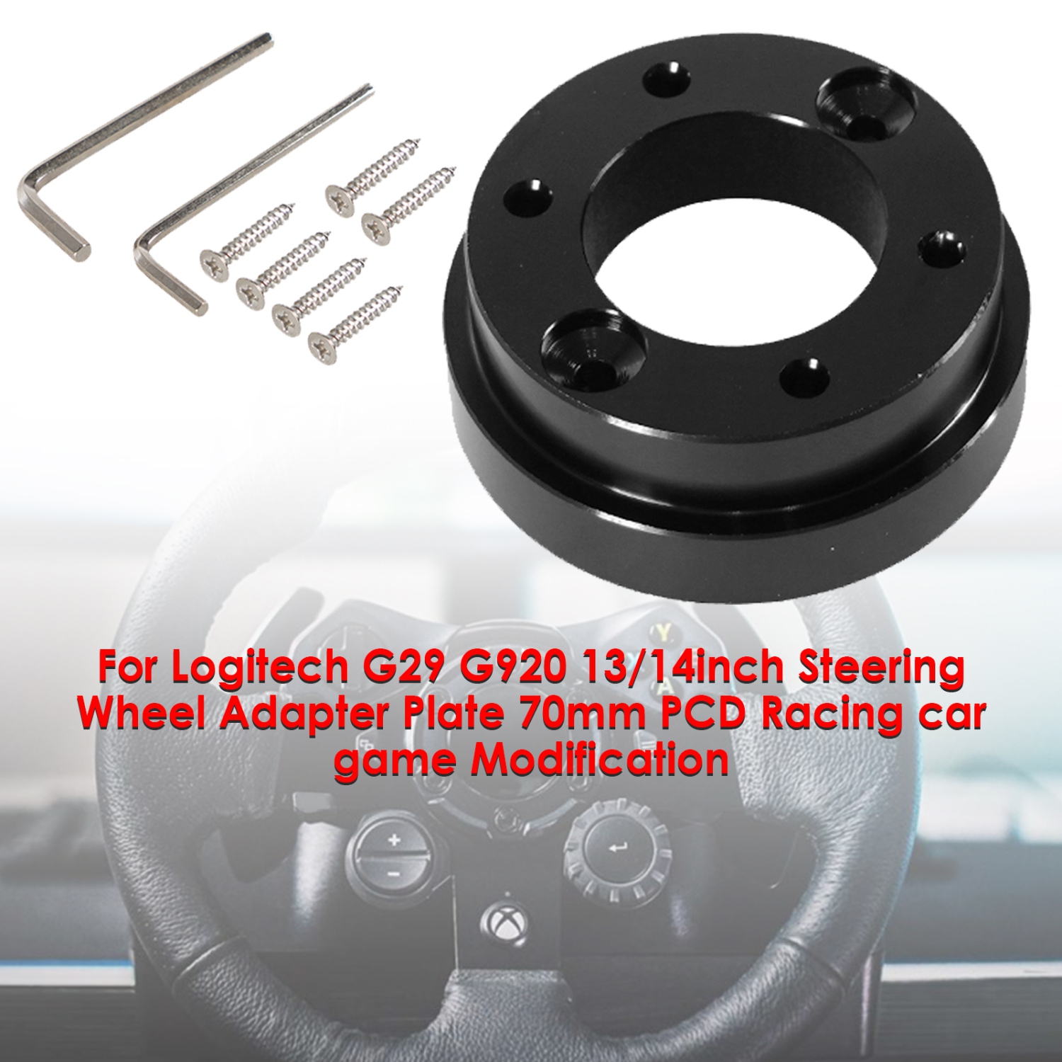 70MM Steering Wheel Adapter Plate For Logitech G29 G920 13/14inch Steering Wheel