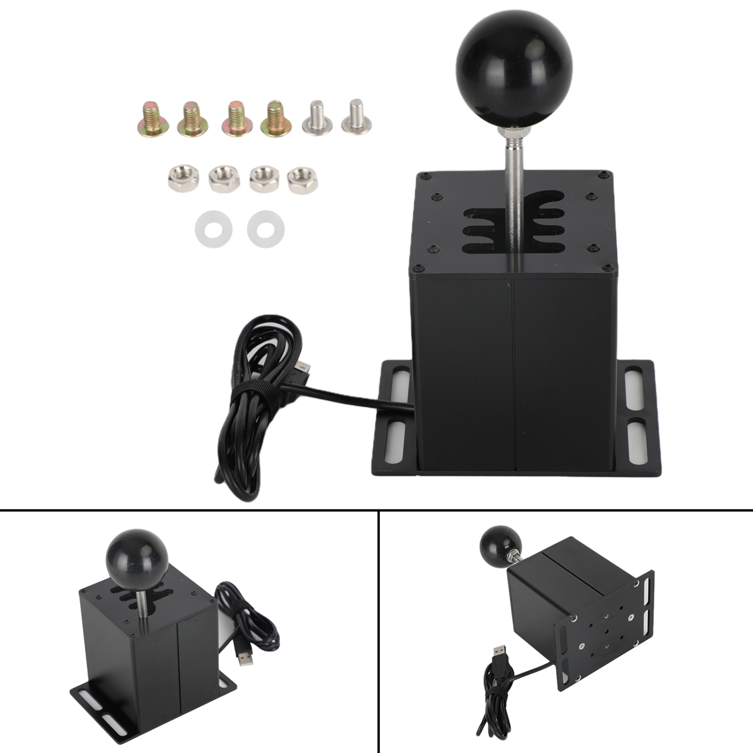 6+R USB Simulator H Gear shifter for Logitech G29 G920 Steering Wheel PC Black