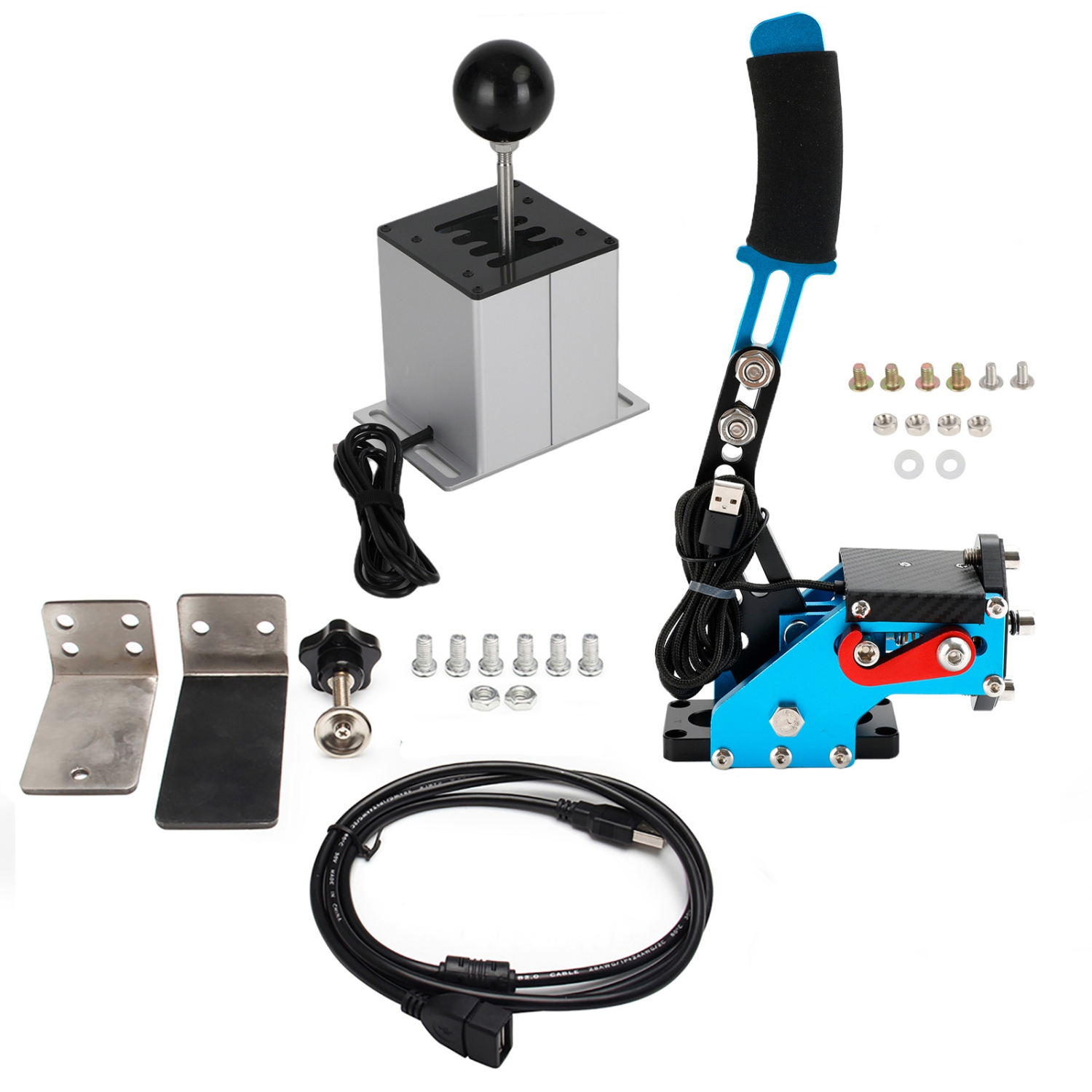 Frein à main USB avec pince et levier de vitesses 7+R H pour volant G29 G920 de Logitech