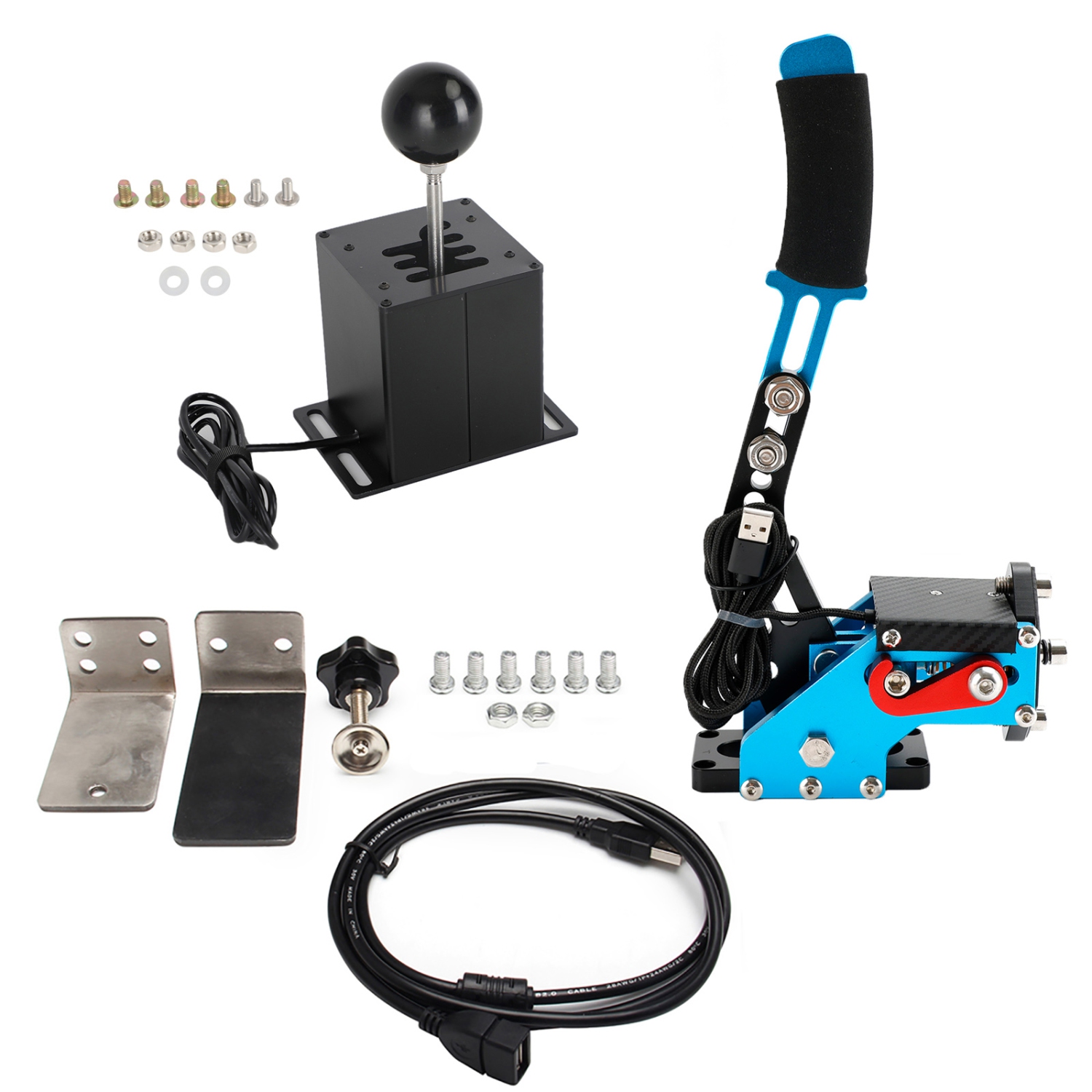 Frein à main USB avec pince et levier de vitesses 6+R H pour volant G29 G920 de Logitech